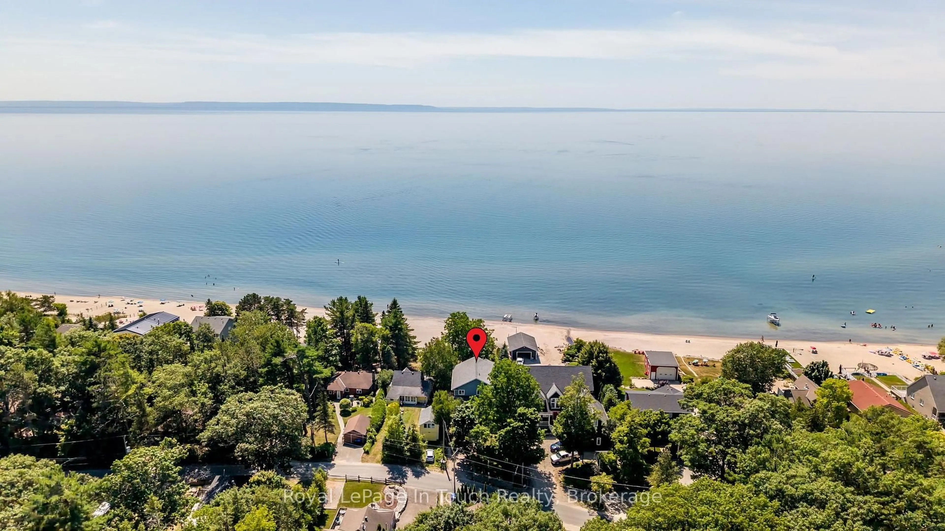 A pic from outside/outdoor area/front of a property/back of a property/a pic from drone, water/lake/river/ocean view for 44 Tiny Beaches Rd, Tiny Ontario L0L 2J0