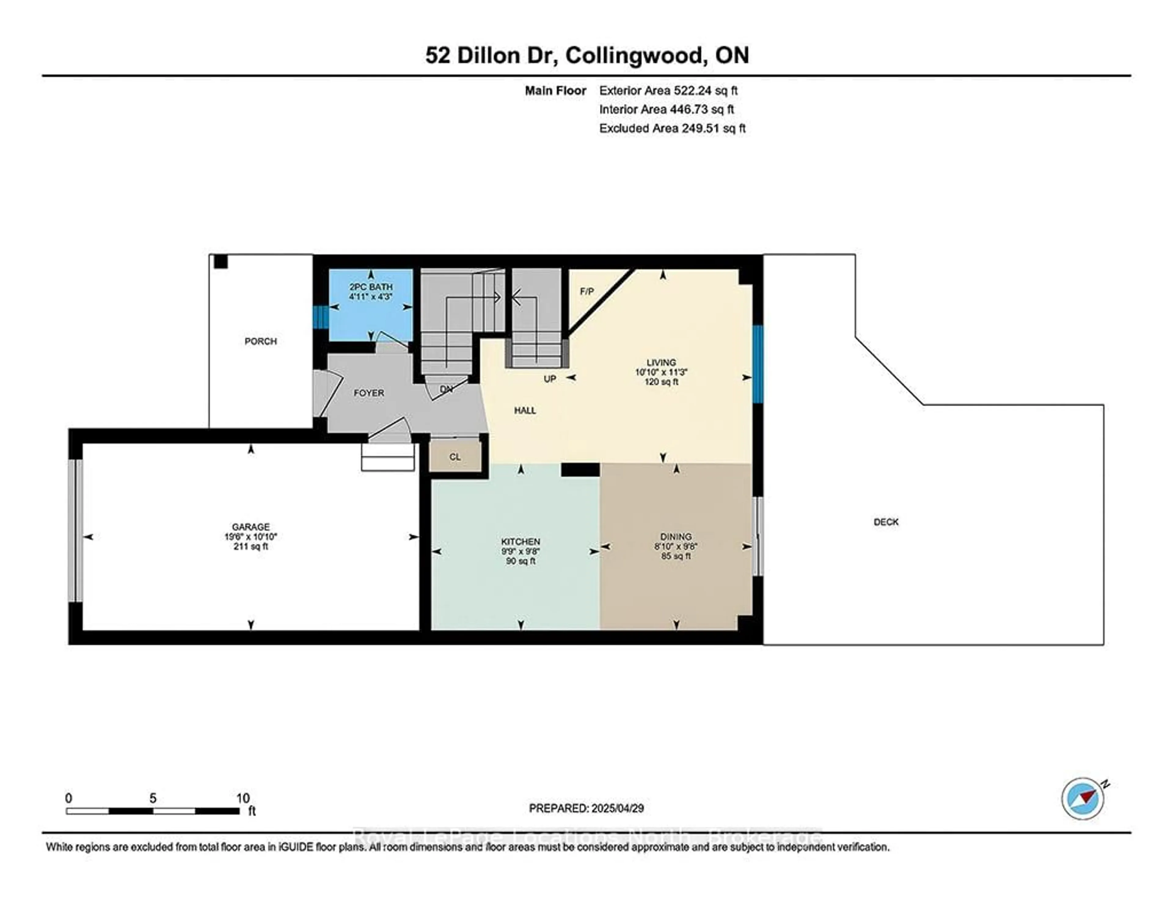 Floor plan for 52 Dillon Dr, Collingwood Ontario L9Y 4S5