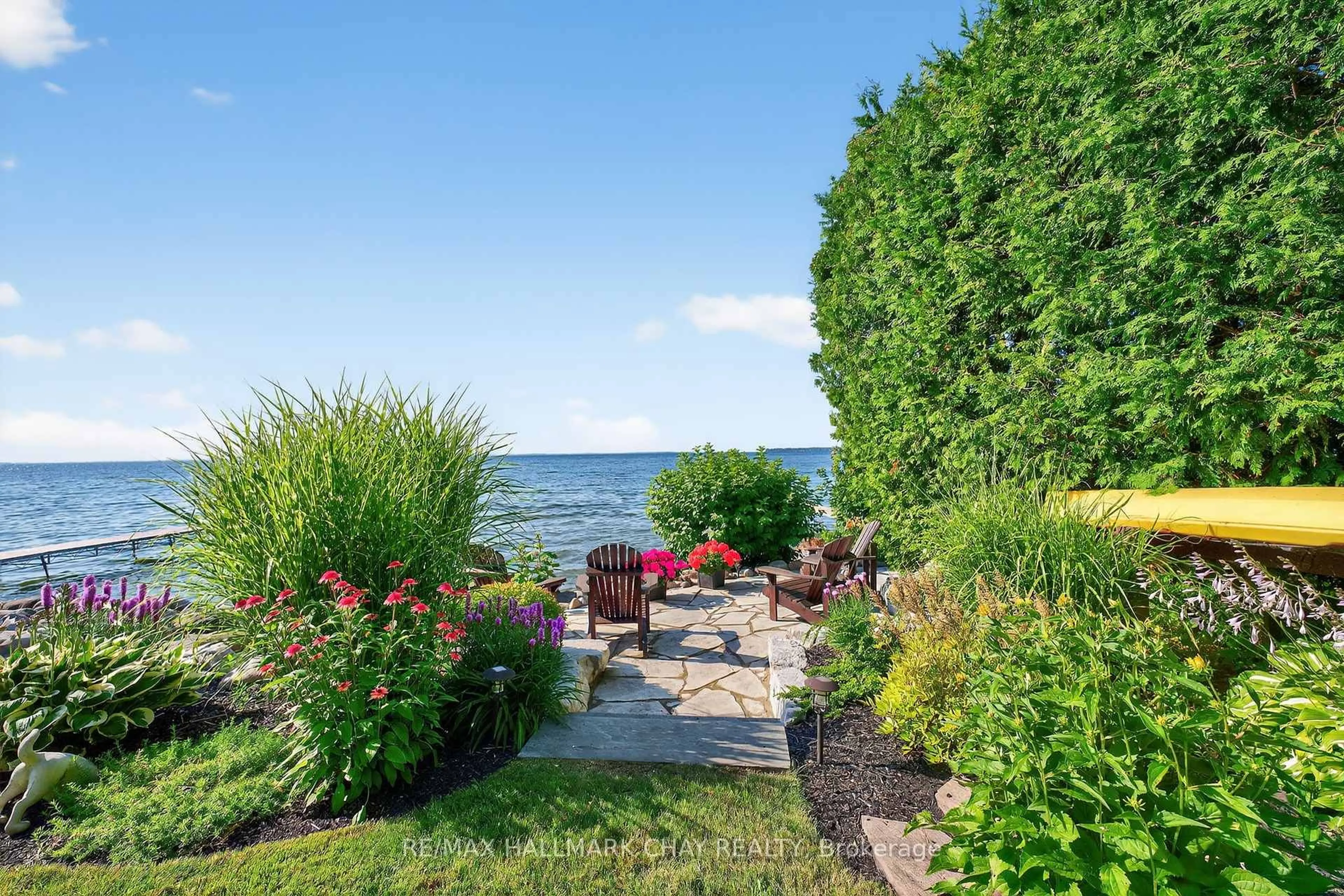 Patio, water/lake/river/ocean view for 7 Lakeshore Rd, Oro-Medonte Ontario L0L 2E0