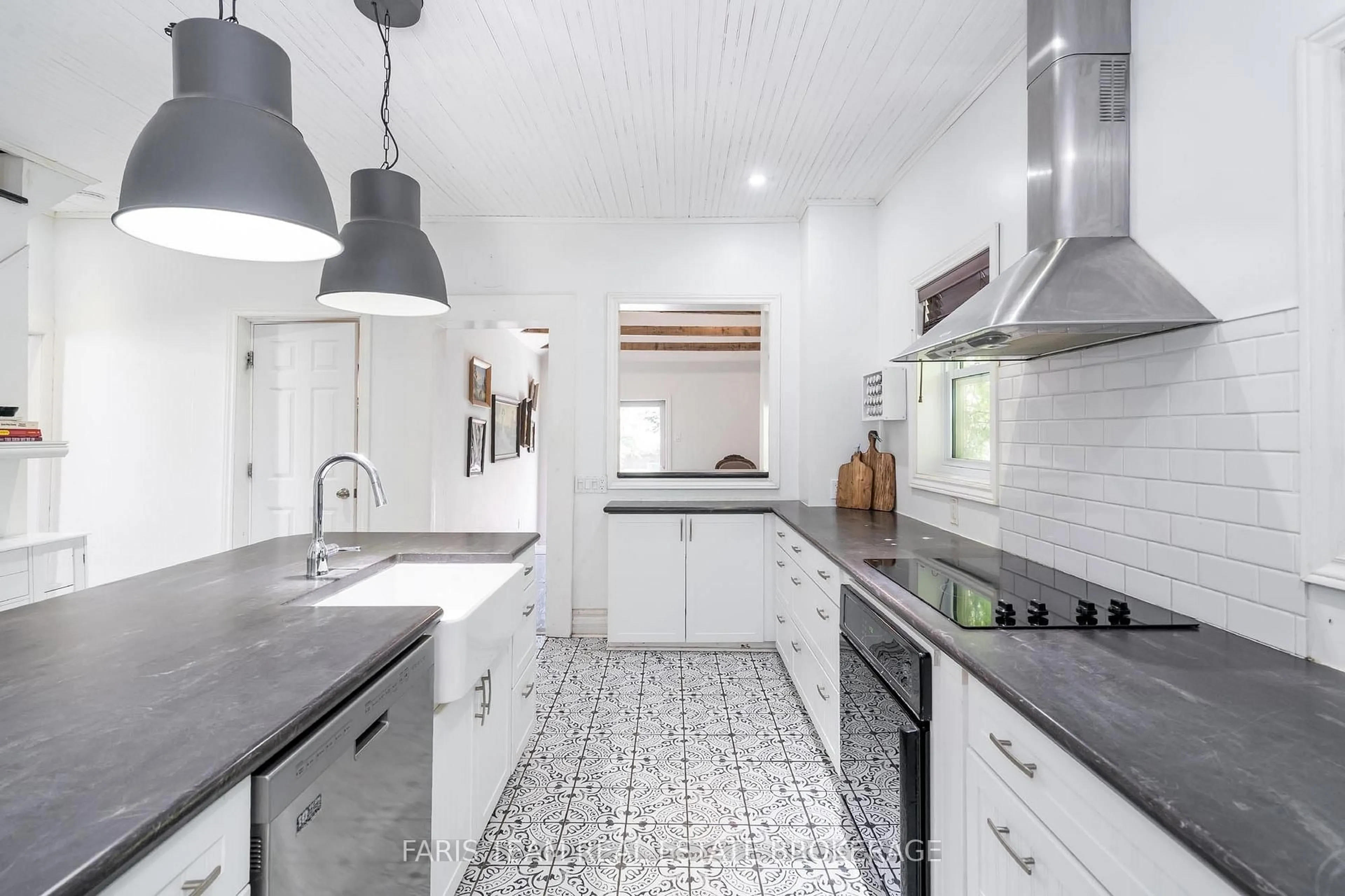 Contemporary kitchen, ceramic/tile floor for 369 Manly St, Midland Ontario L4R 3E2