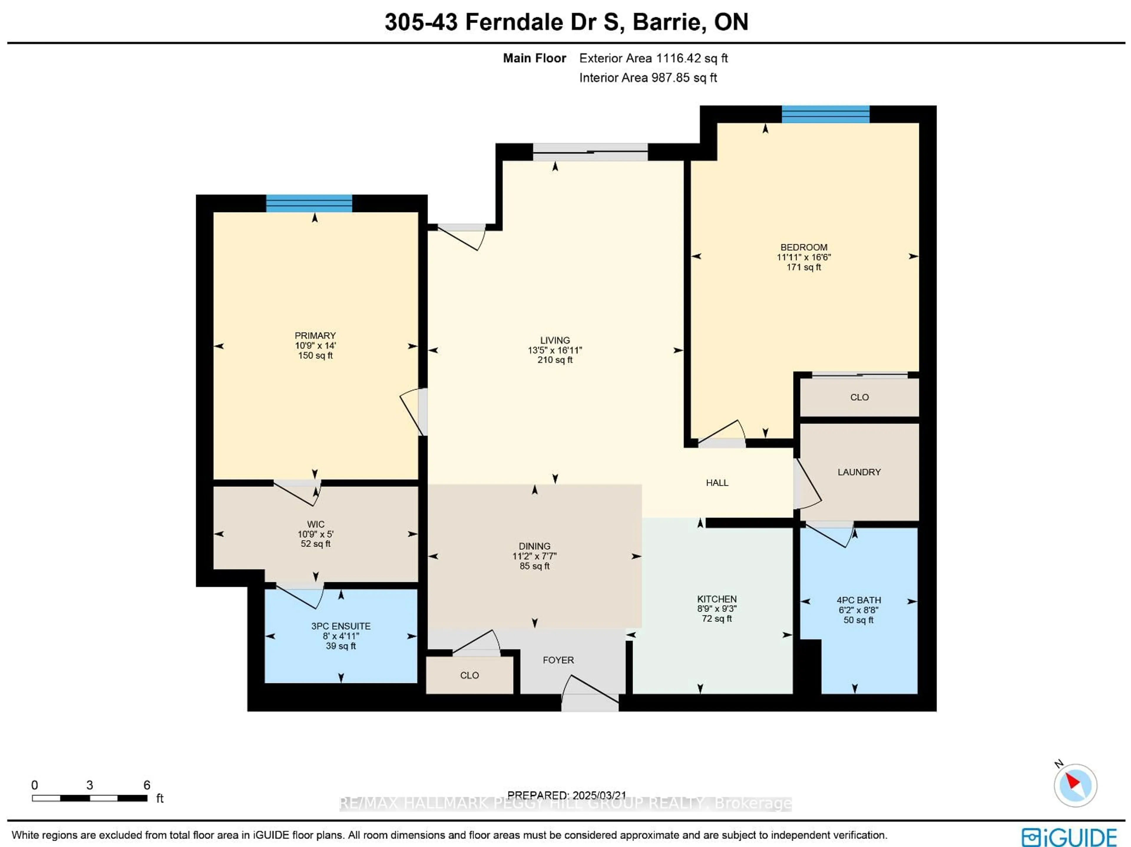 Floor plan for 43 Ferndale Dr #305, Barrie Ontario L4N 5W6