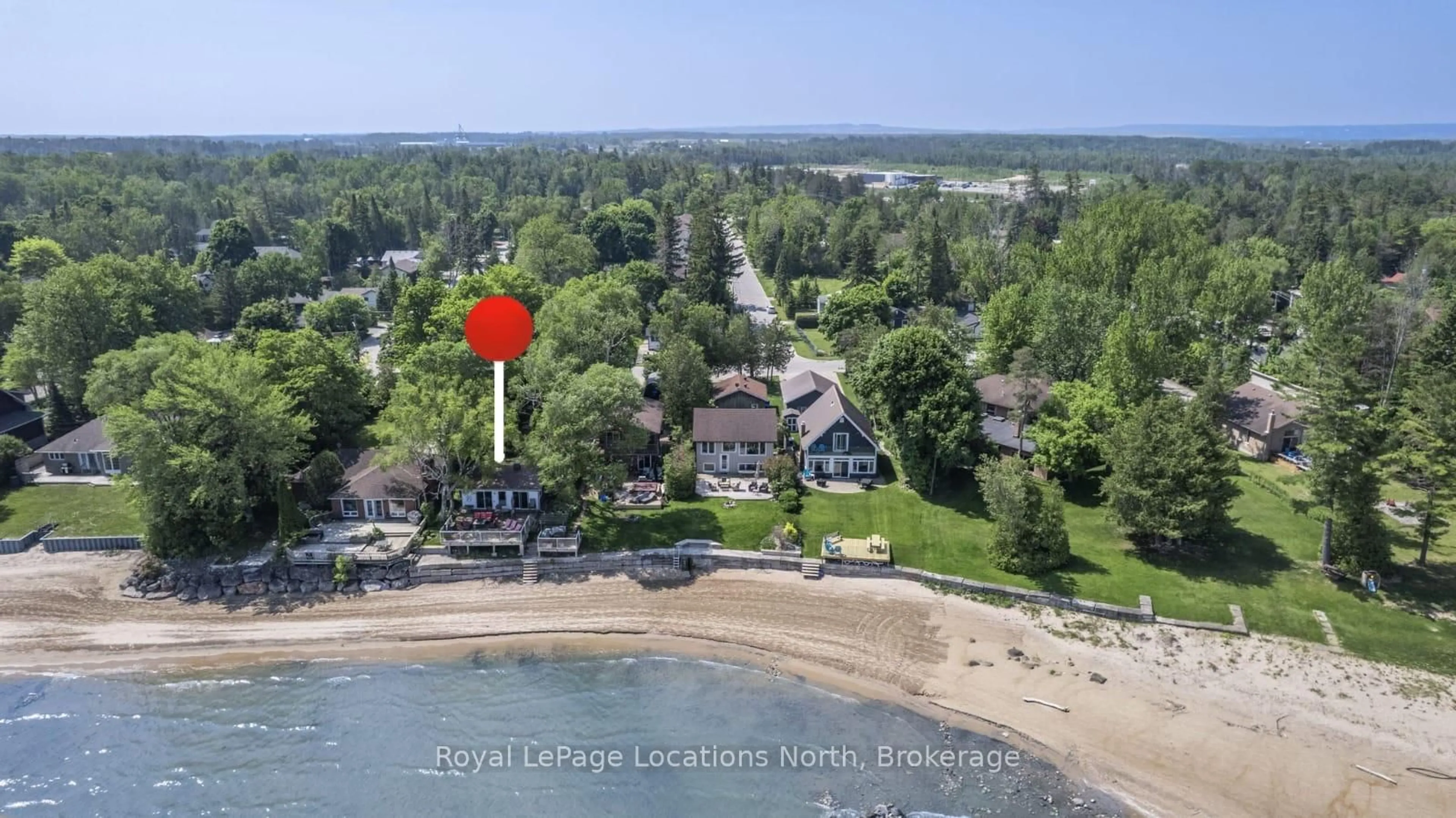 A pic from outside/outdoor area/front of a property/back of a property/a pic from drone, water/lake/river/ocean view for 1950 Shore Lane, Wasaga Beach Ontario L9Z 1T7