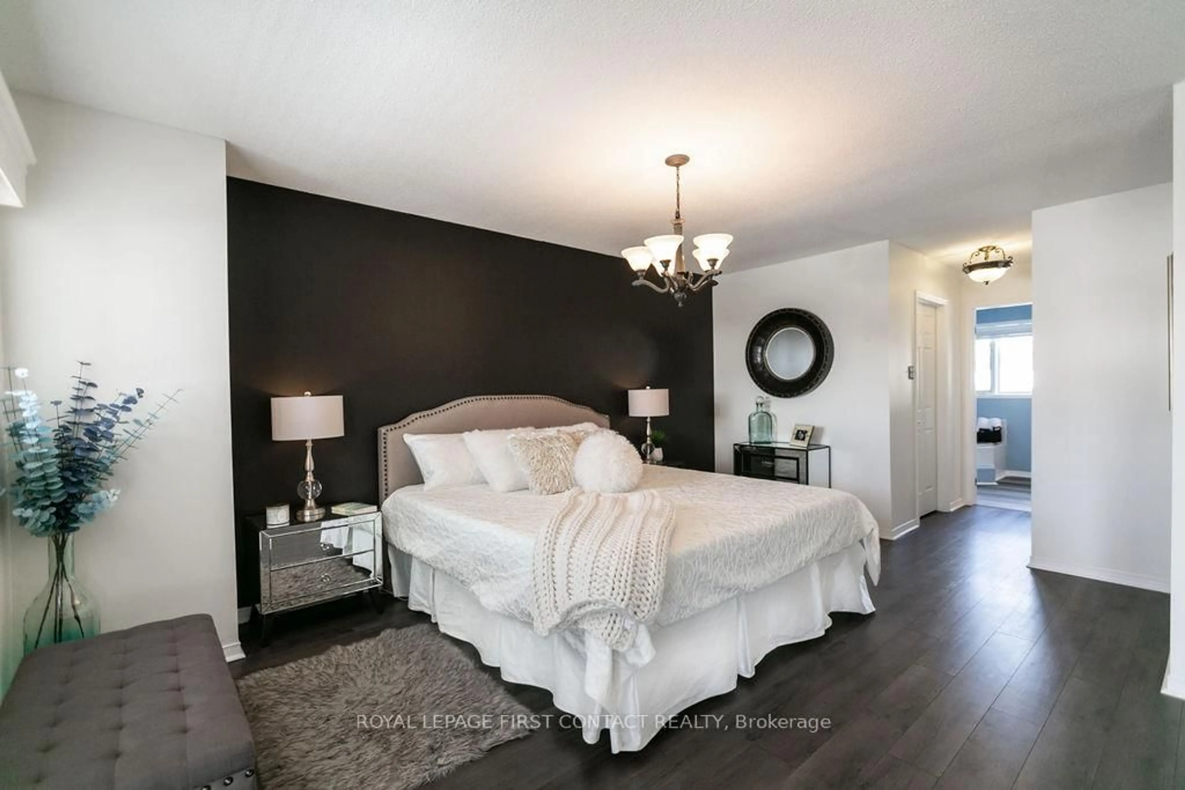 Bedroom with bed, unknown for 13 Irwin Dr, Barrie Ontario L4N 7A6