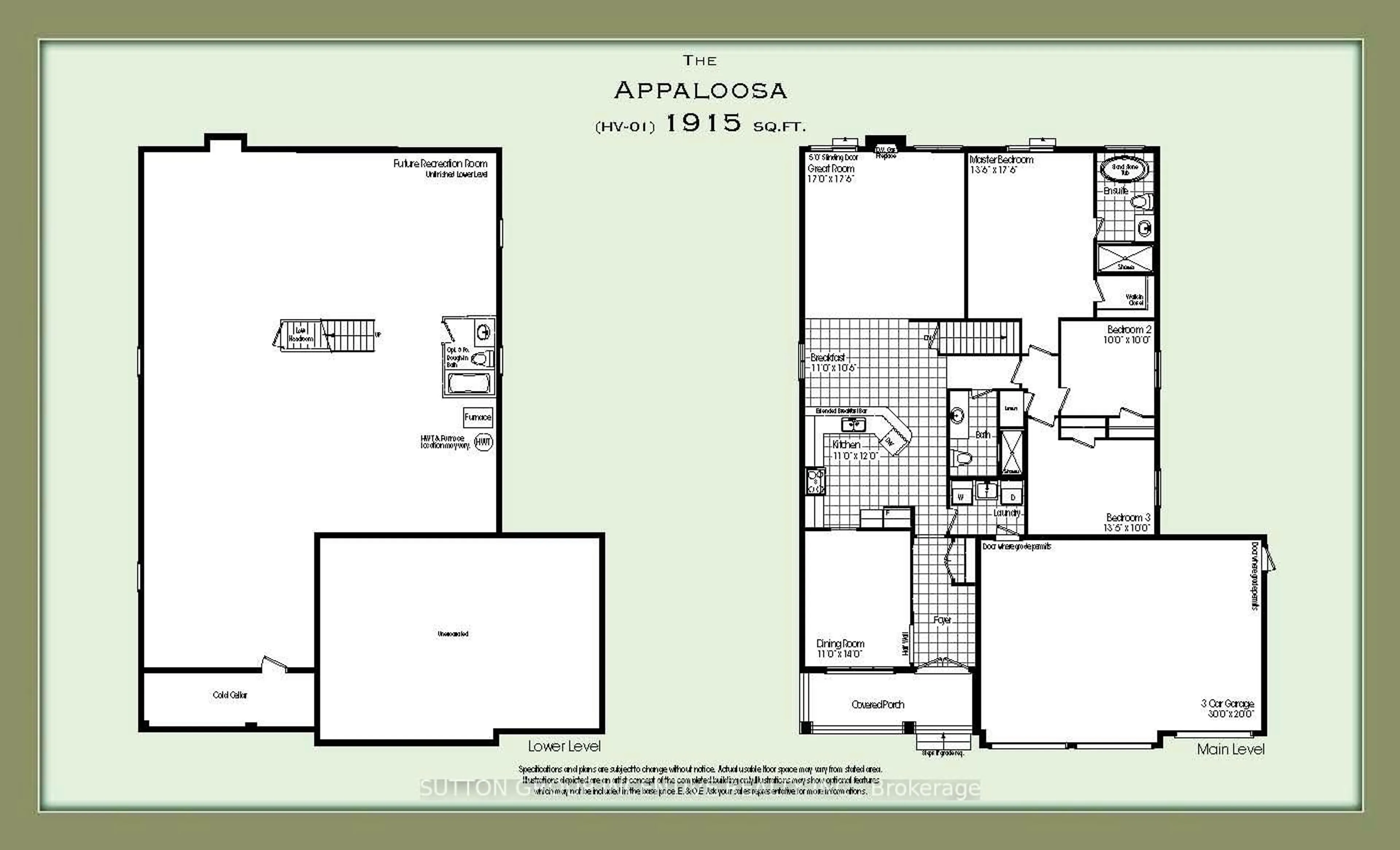 Floor plan for Lot 2 Cottonwood St, Springwater Ontario L0L 1Y2