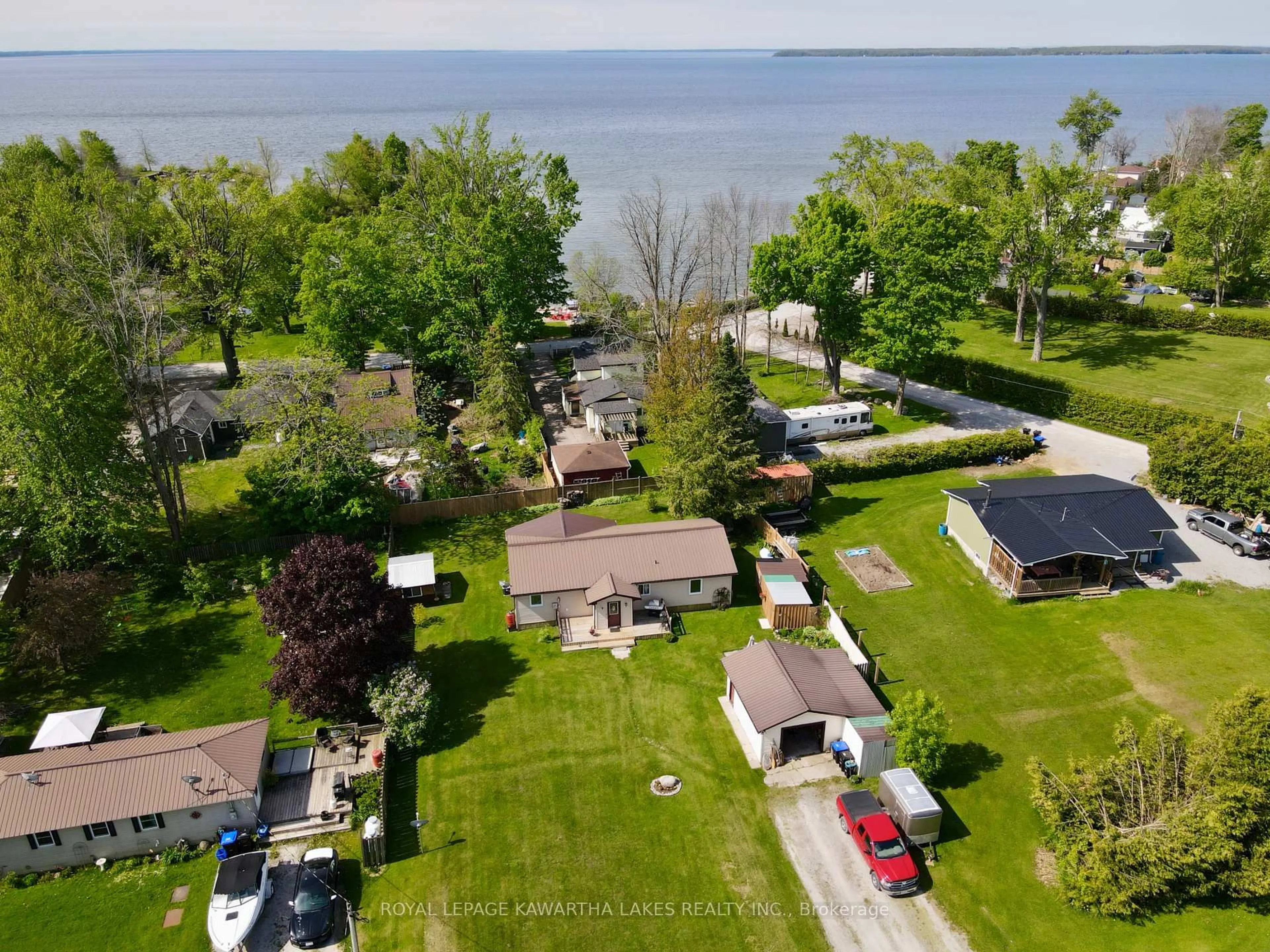 A pic from outside/outdoor area/front of a property/back of a property/a pic from drone, water/lake/river/ocean view for 1227 Ramara Road 47 Rd, Ramara Ontario L0K 1B0