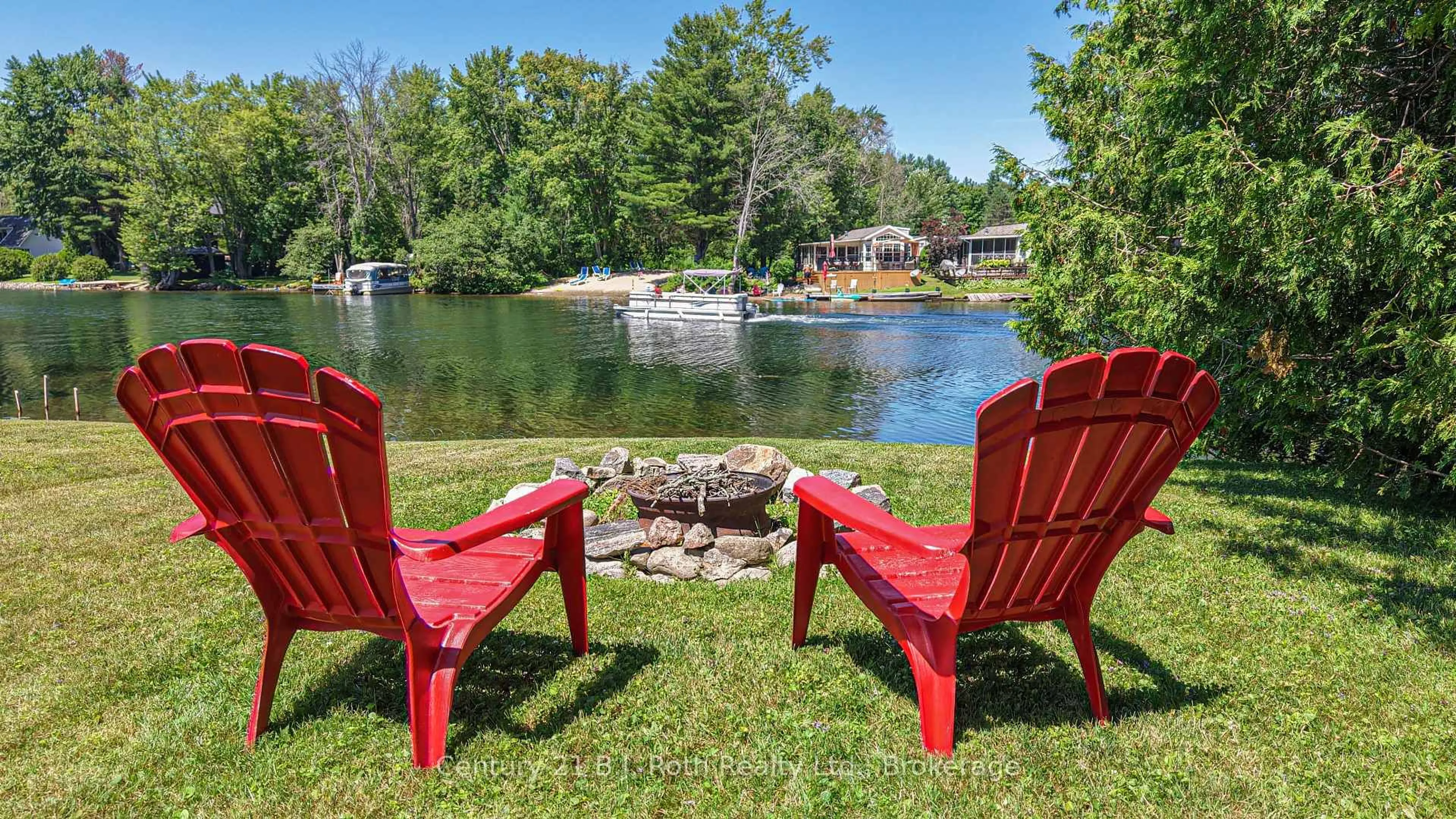 Patio, water/lake/river/ocean view for 4202 Canal Rd, Severn Ontario L0K 2B0
