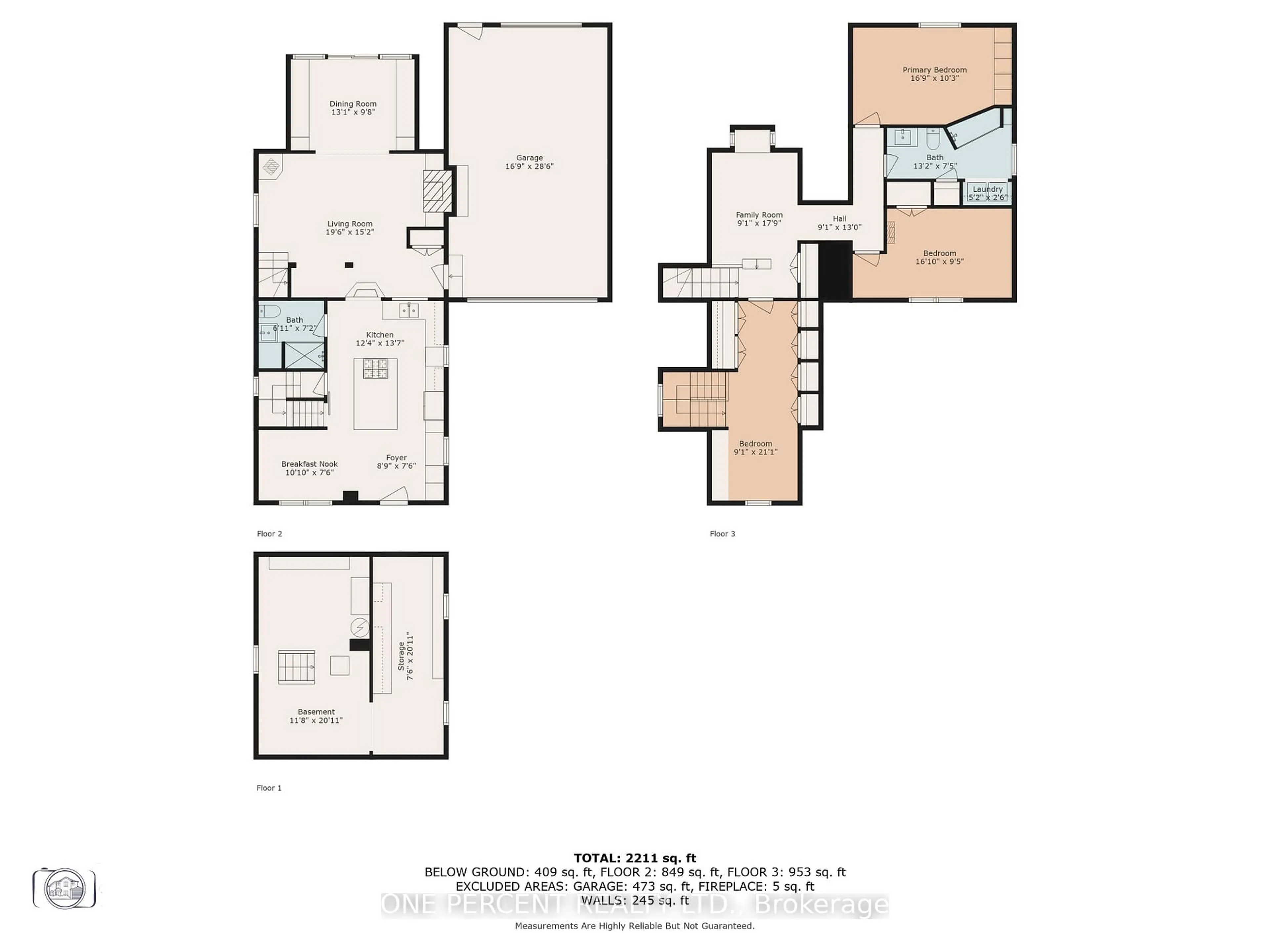 Floor plan for 406 Peter St, Orillia Ontario L3V 5A7