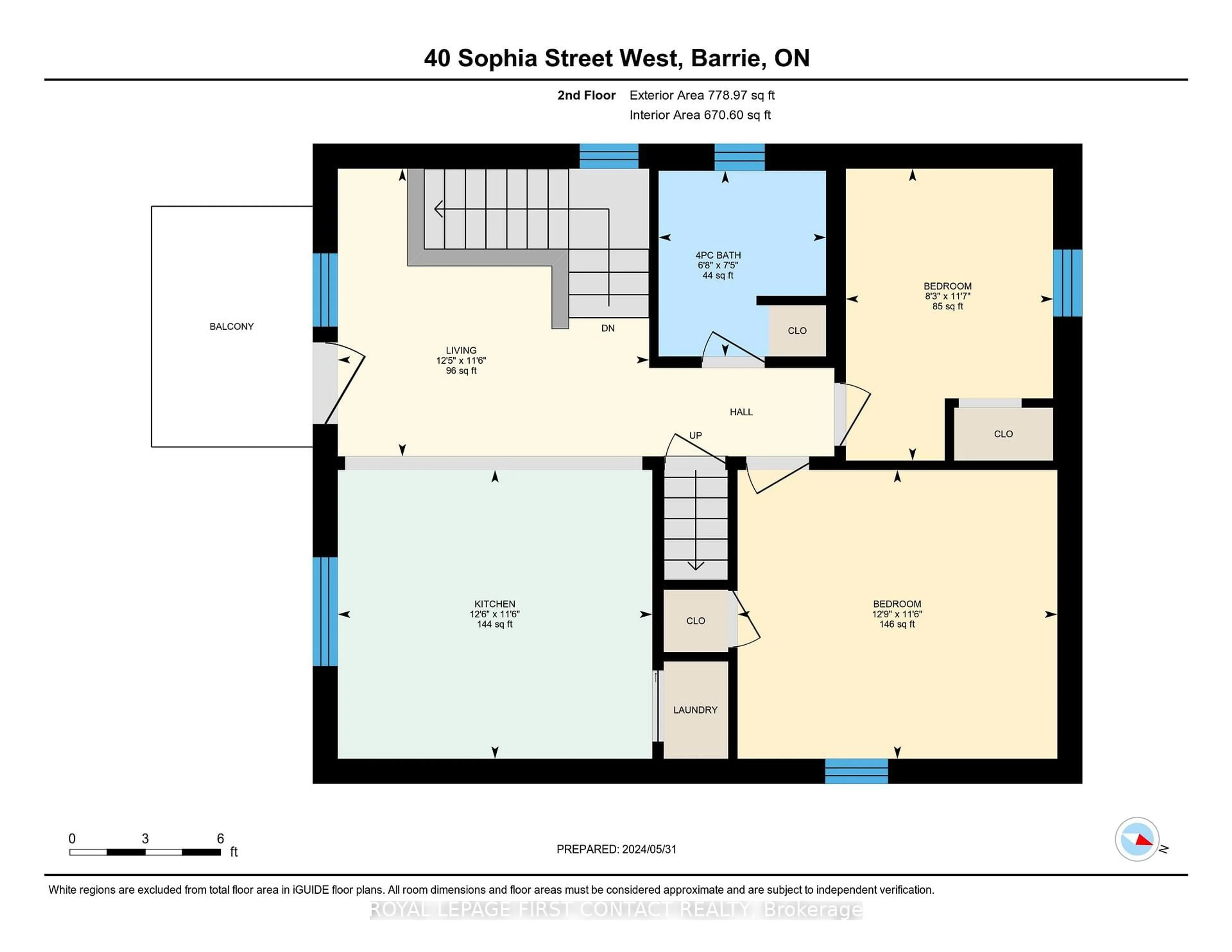 Floor plan for 40 Sophia St, Barrie Ontario L4N 1J3