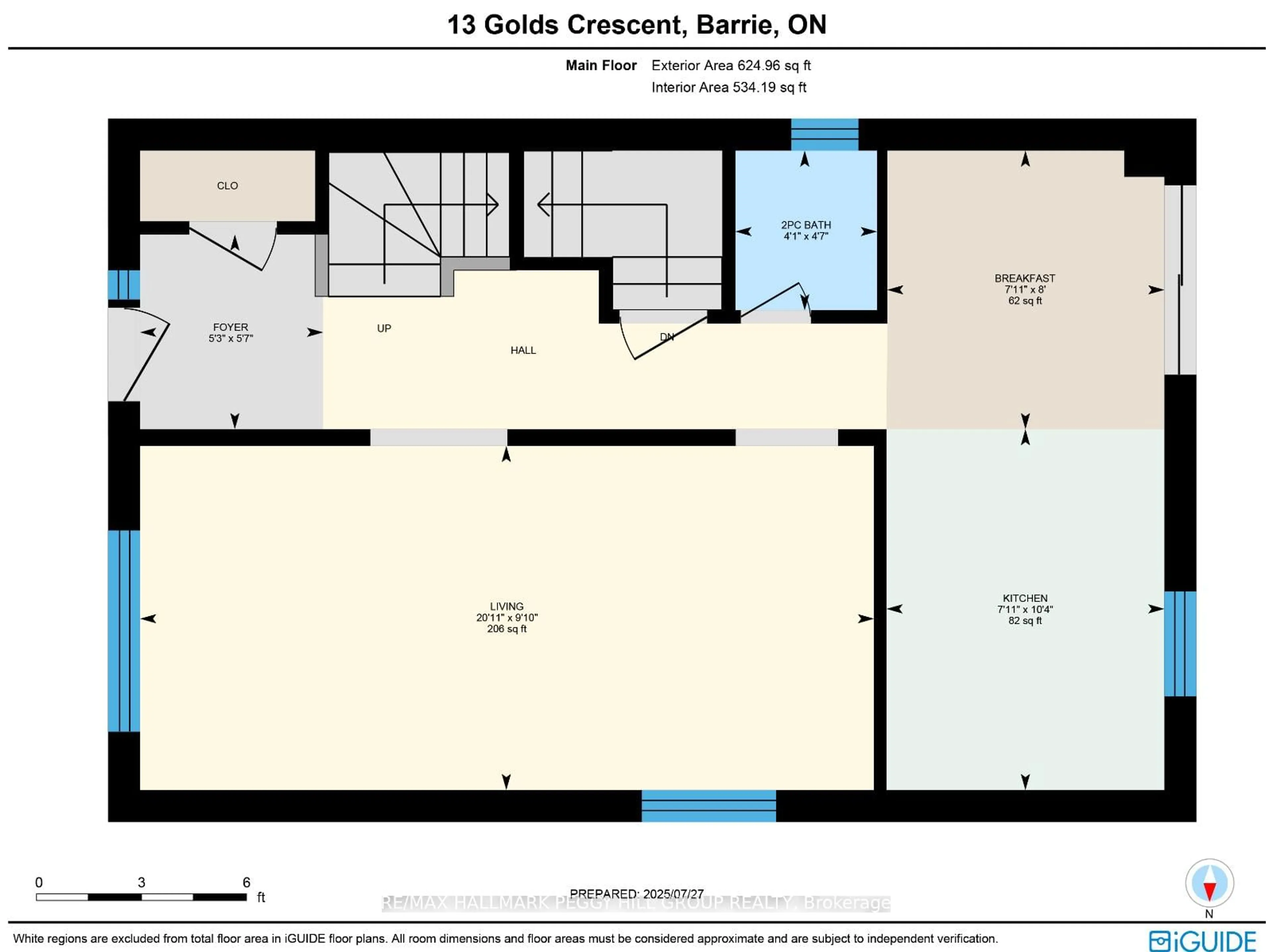Floor plan for 13 Golds Cres, Barrie Ontario L4N 8R5