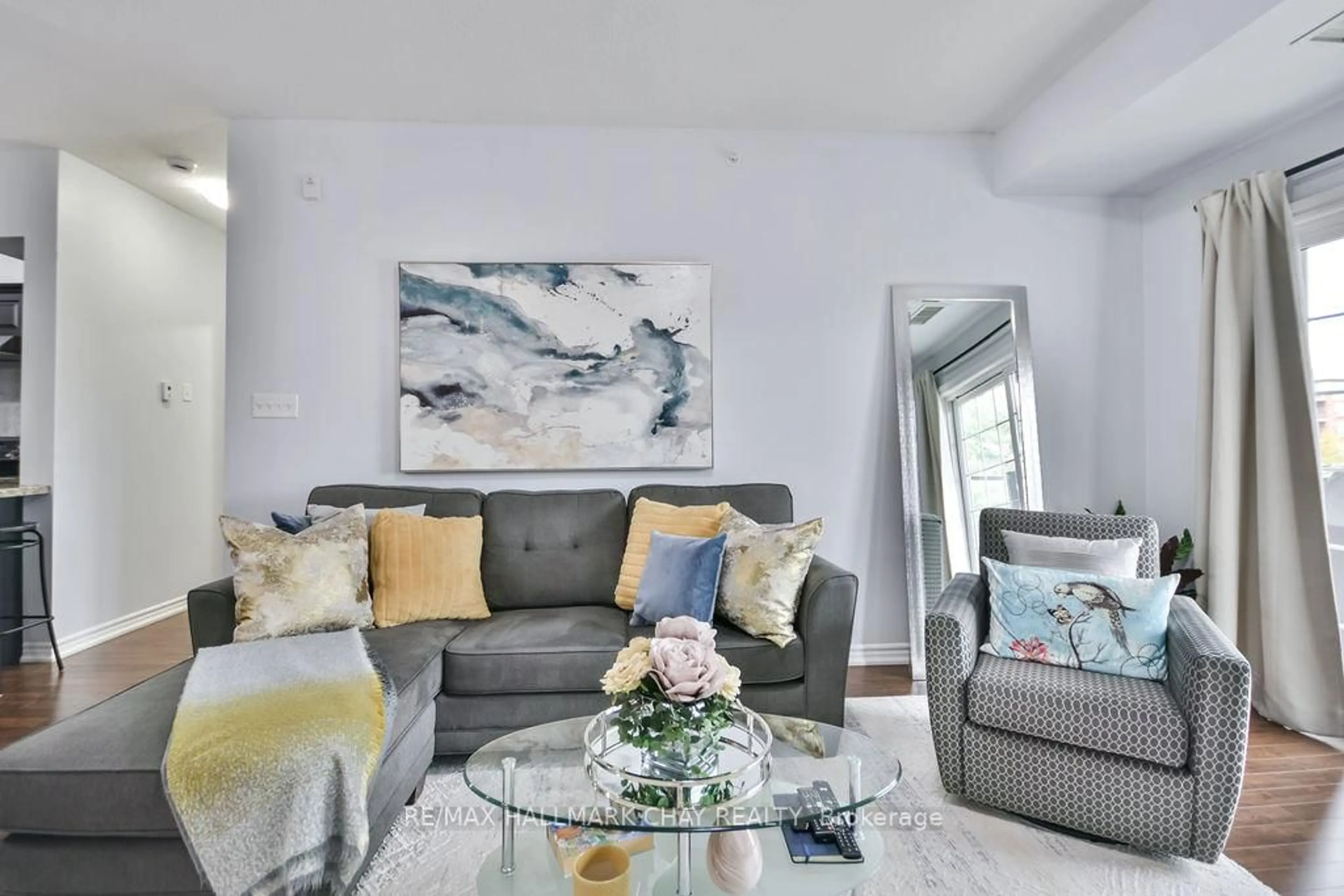 Living room with furniture, unknown for 43 Ferndale Dr #207, Barrie Ontario L4N 5W6