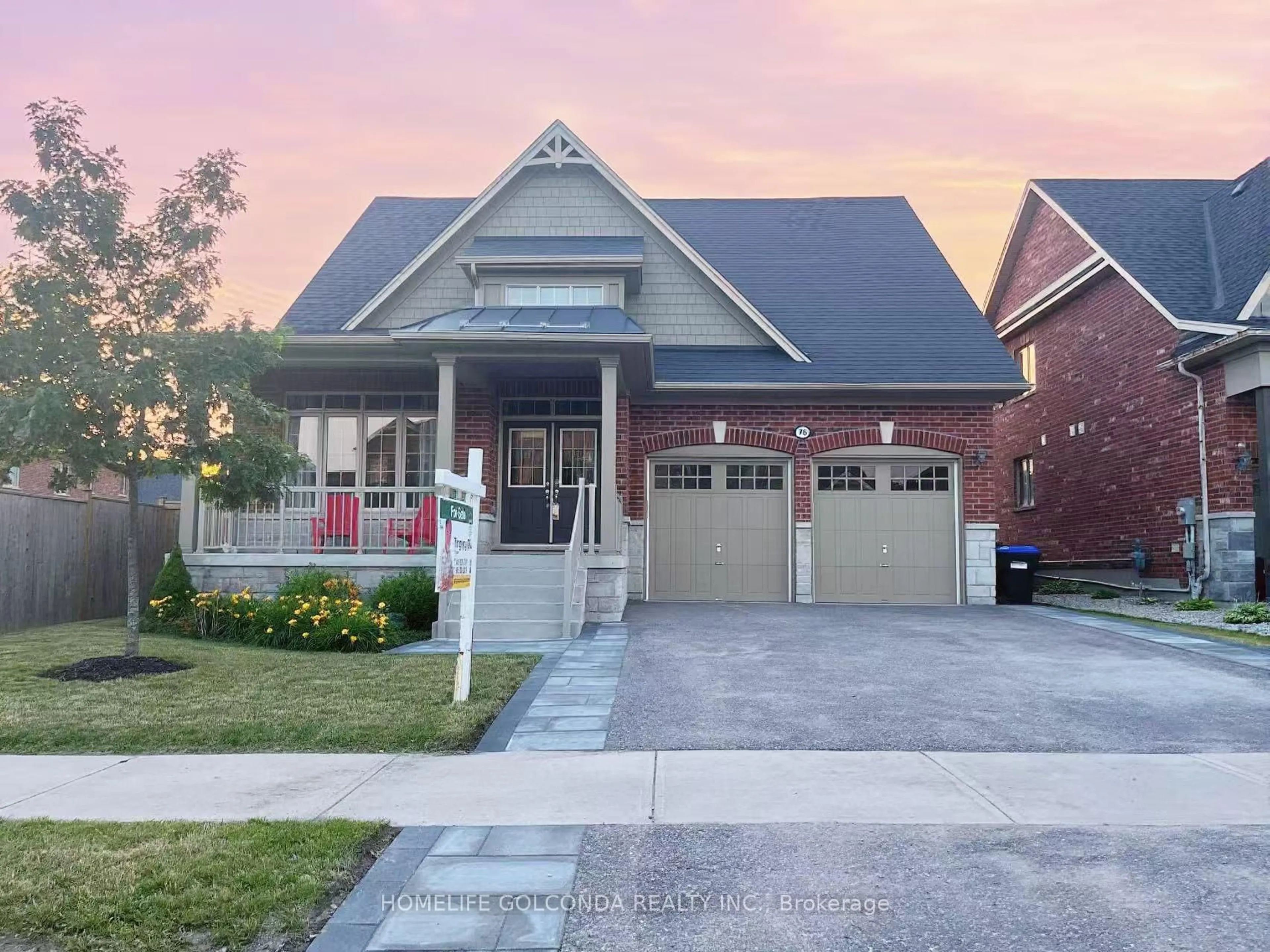 Home with brick exterior material, street for 76 Victoria Wood Ave, Springwater Ontario L9X 1Z8
