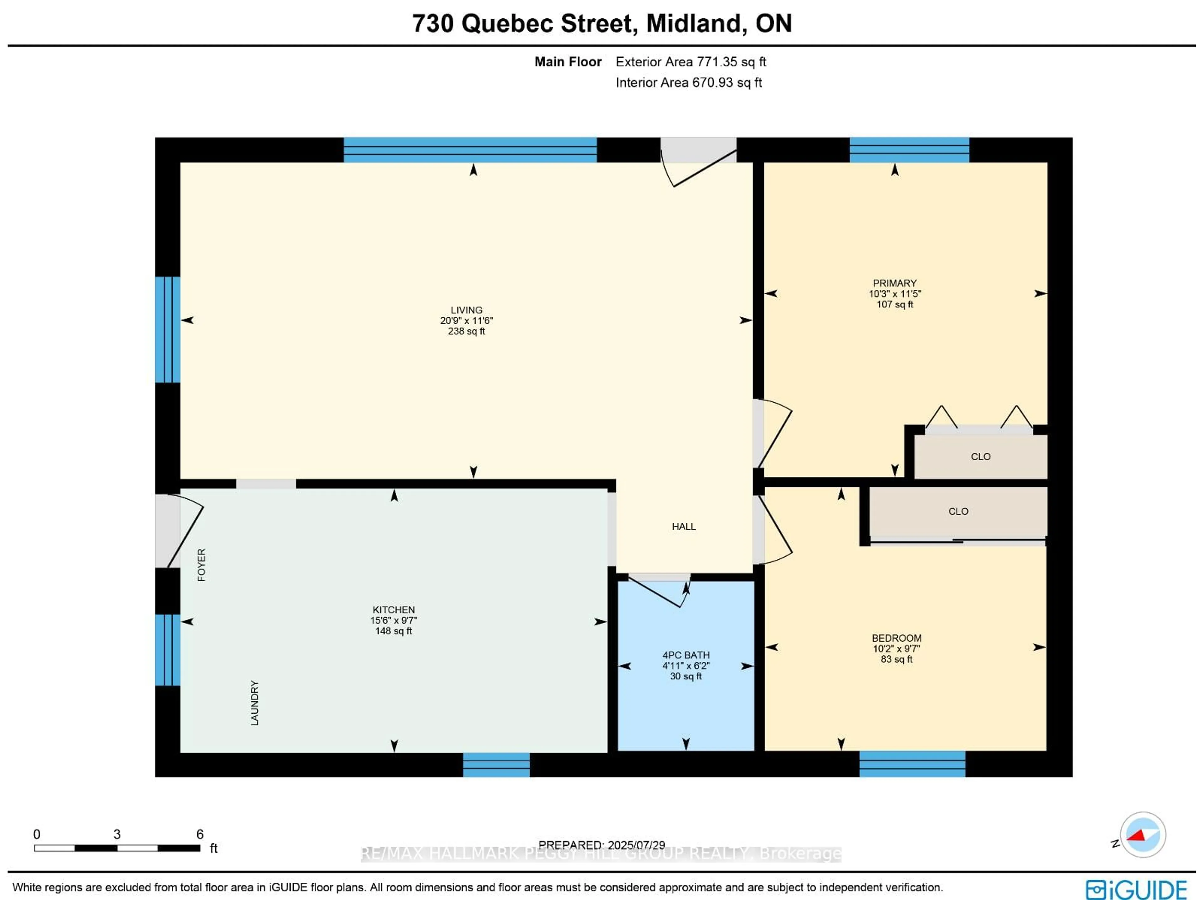 Floor plan for 730 Quebec St, Midland Ontario L4R 1E6