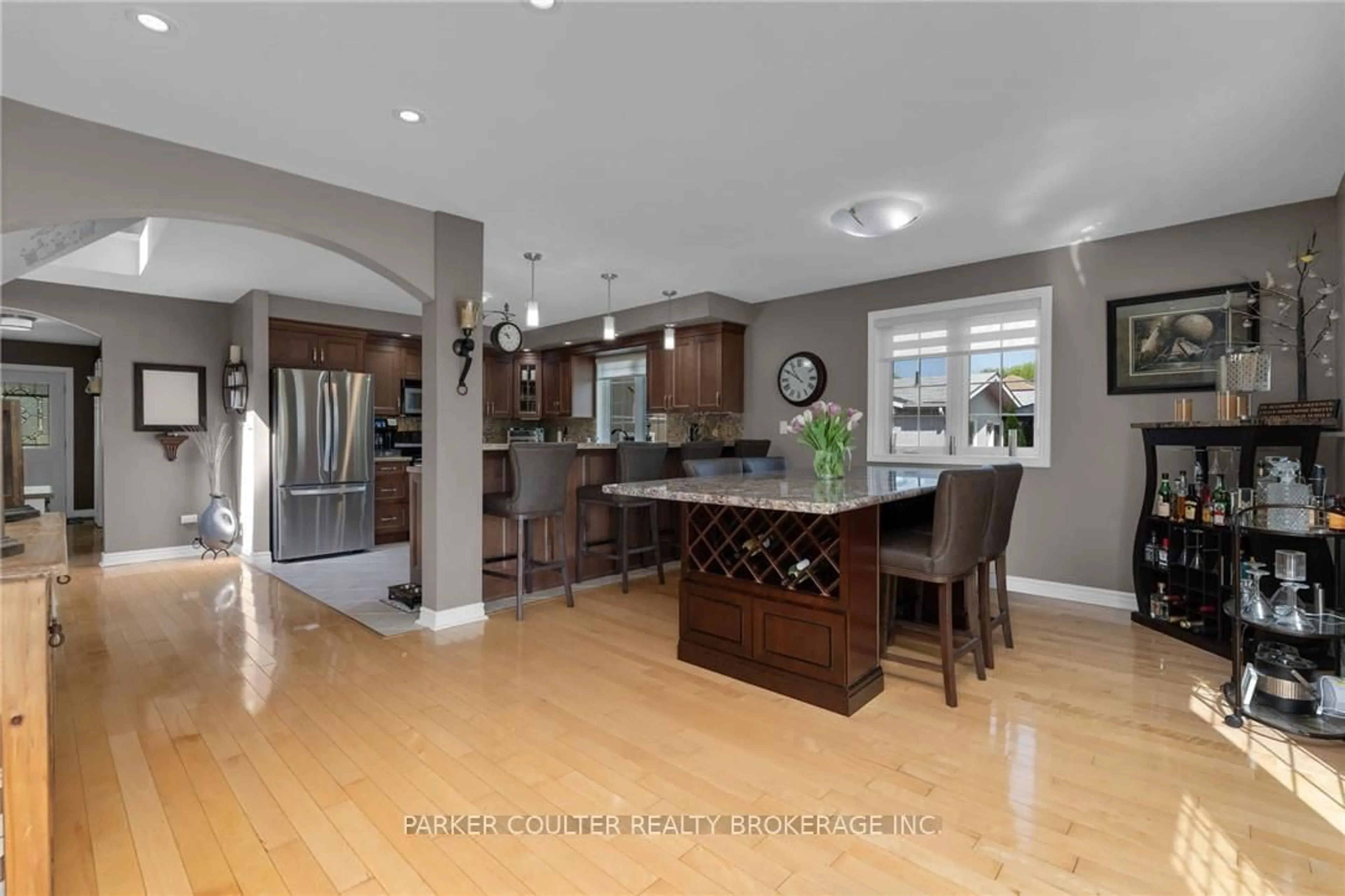 Open concept kitchen, ceramic/tile floor for 15 Turtle Path, Ramara Ontario L0K 1B0