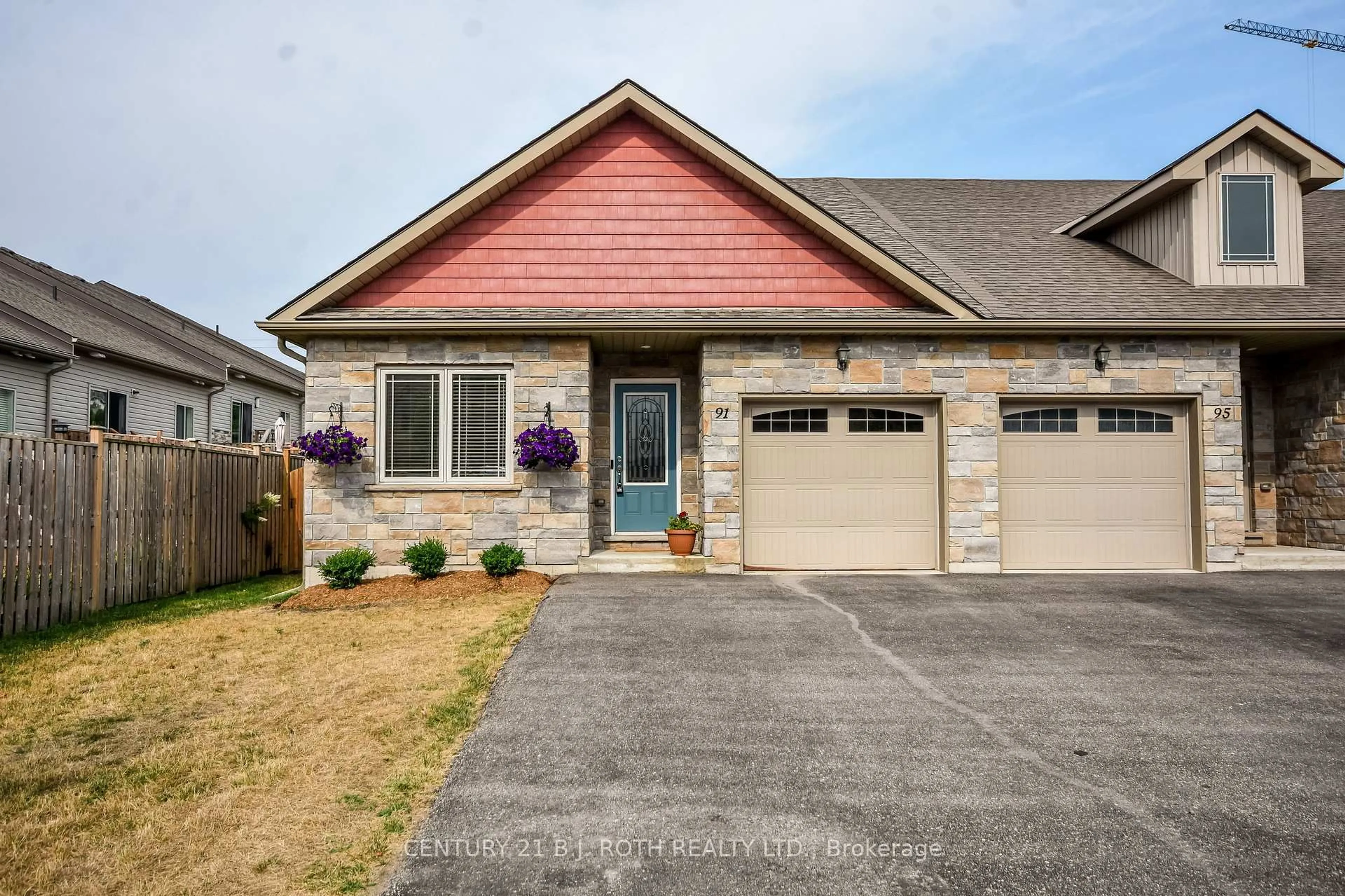 Home with brick exterior material, street for 91 Lucy Lane, Orillia Ontario L3V 7A8