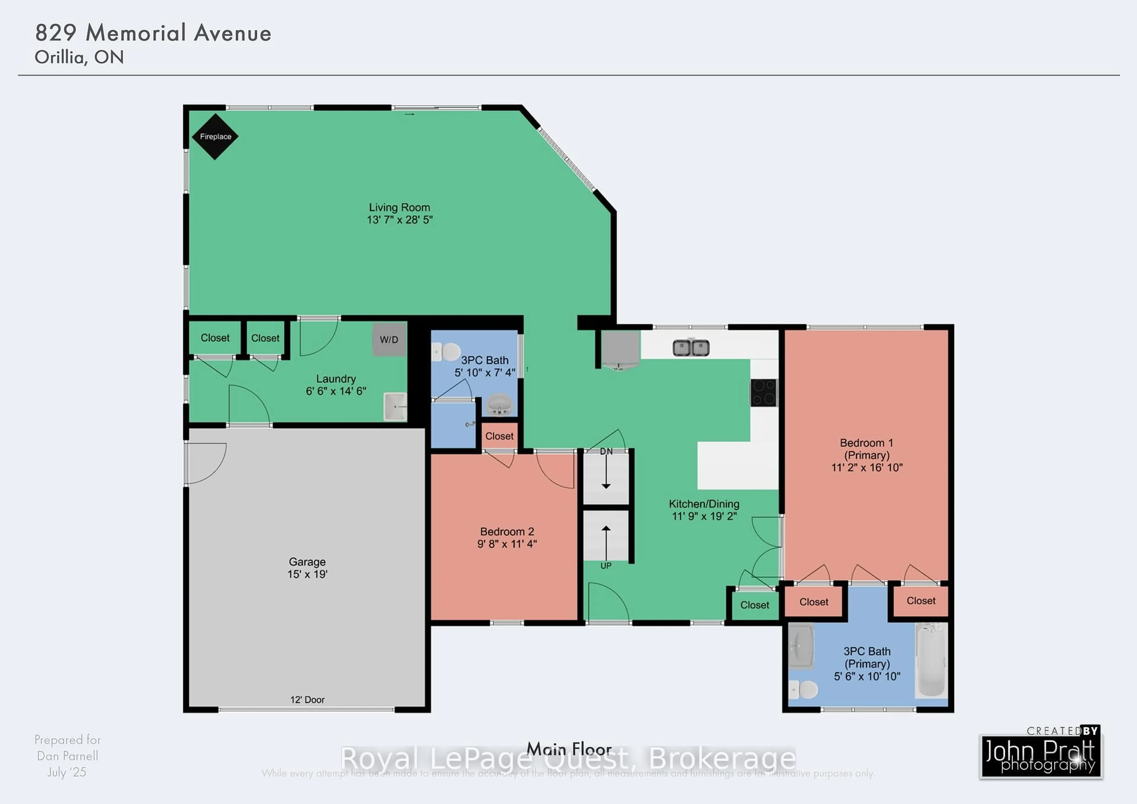 Floor plan for 829 Memorial Ave, Orillia Ontario L3V 0T7