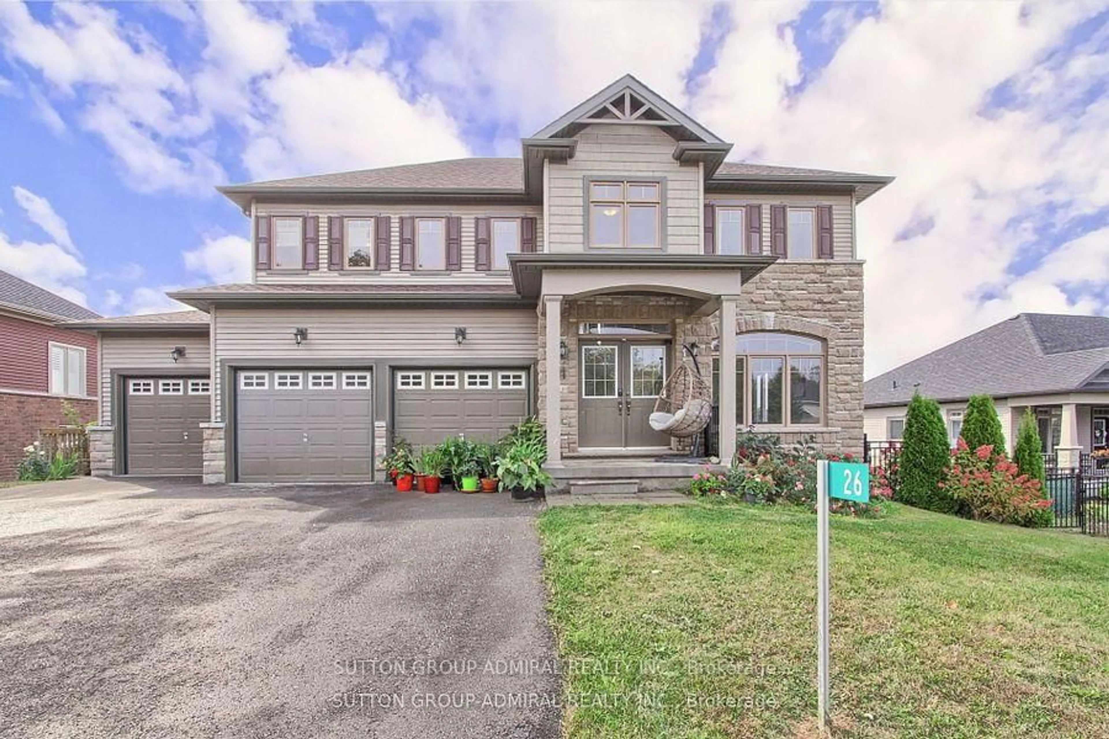 Home with brick exterior material, street for 26 Oakmont Ave, Oro-Medonte Ontario L0L 2L0