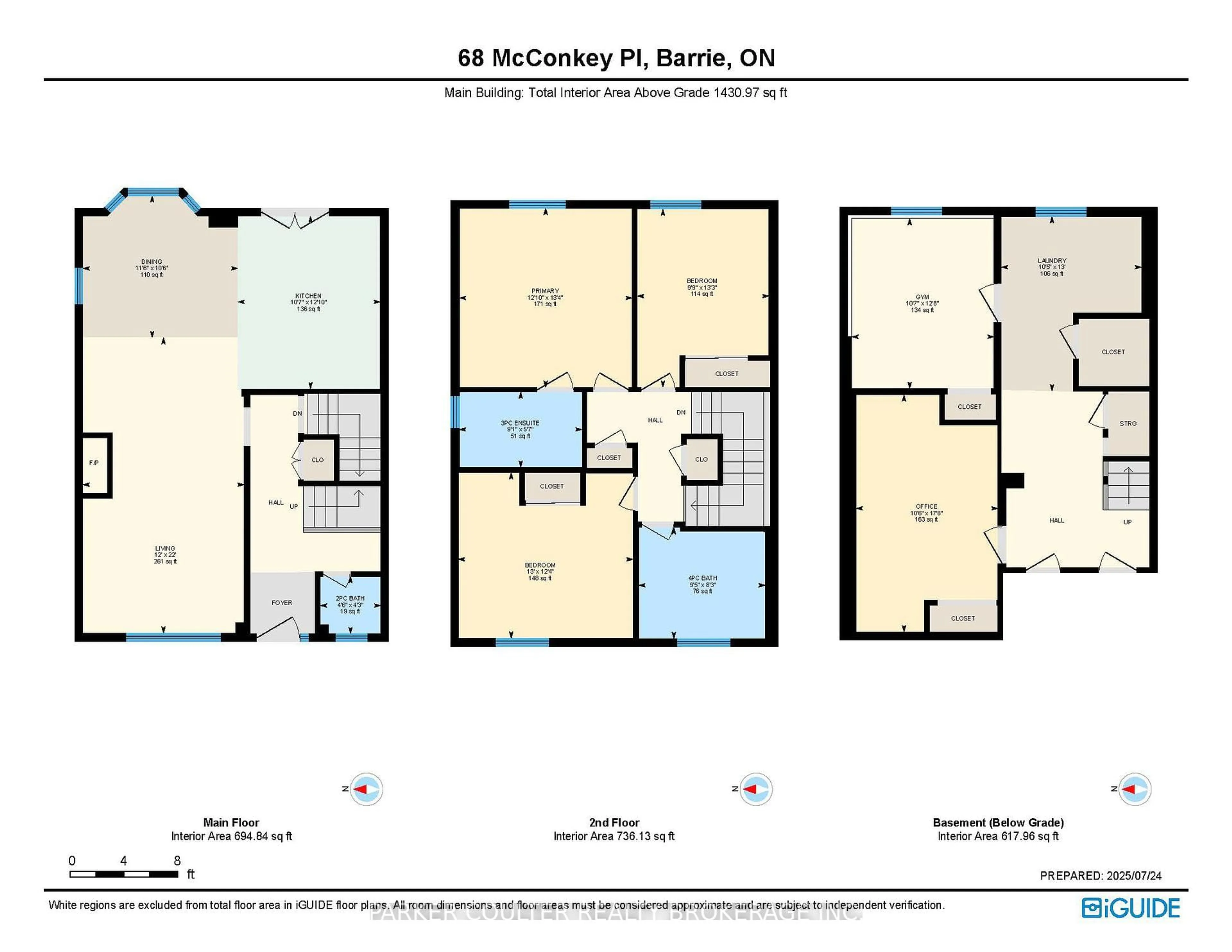 Floor plan for 68 Mcconkey Pl, Barrie Ontario L4N 6H3