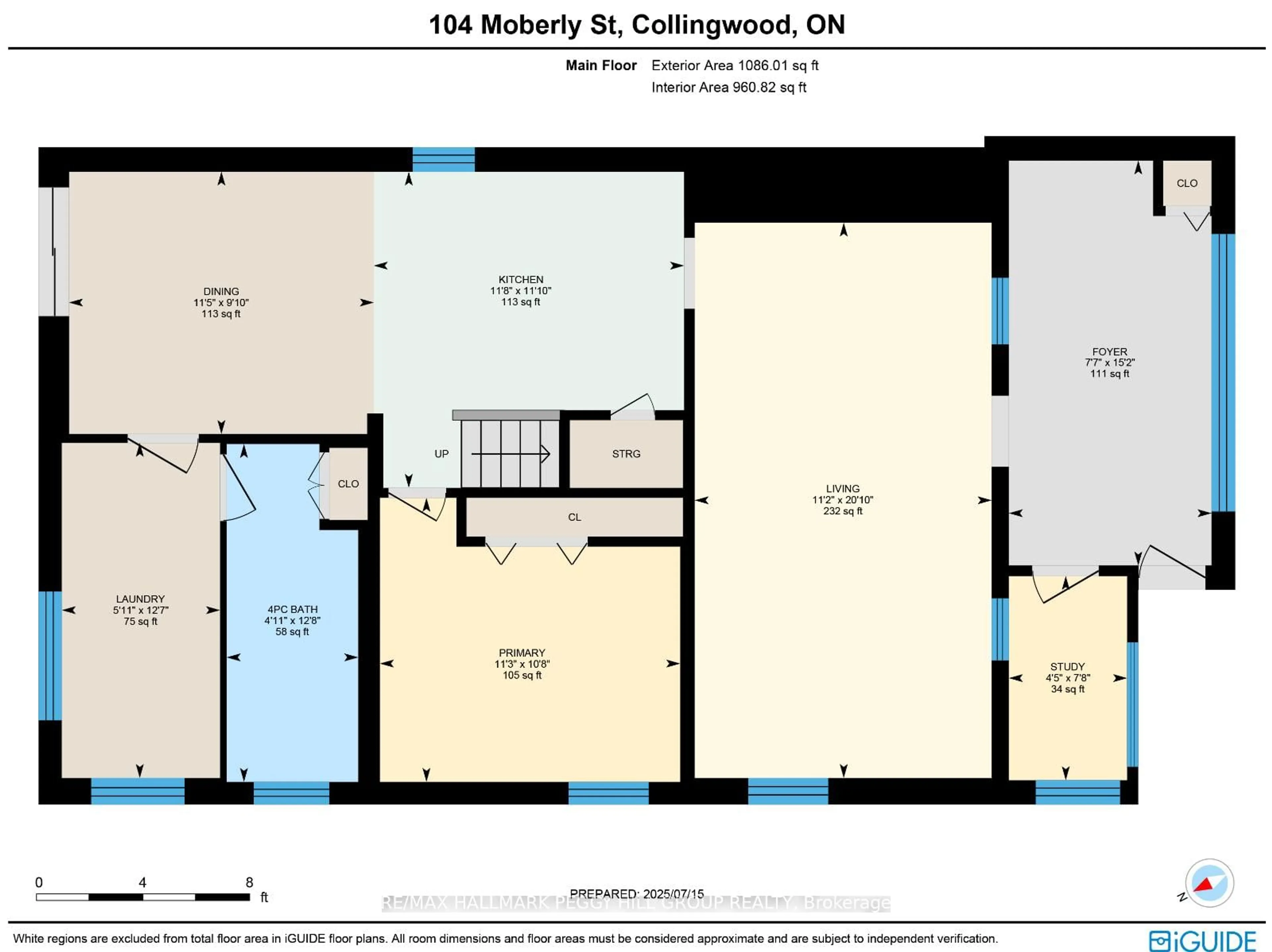 Floor plan for 104 Moberly St, Collingwood Ontario L9Y 3W9