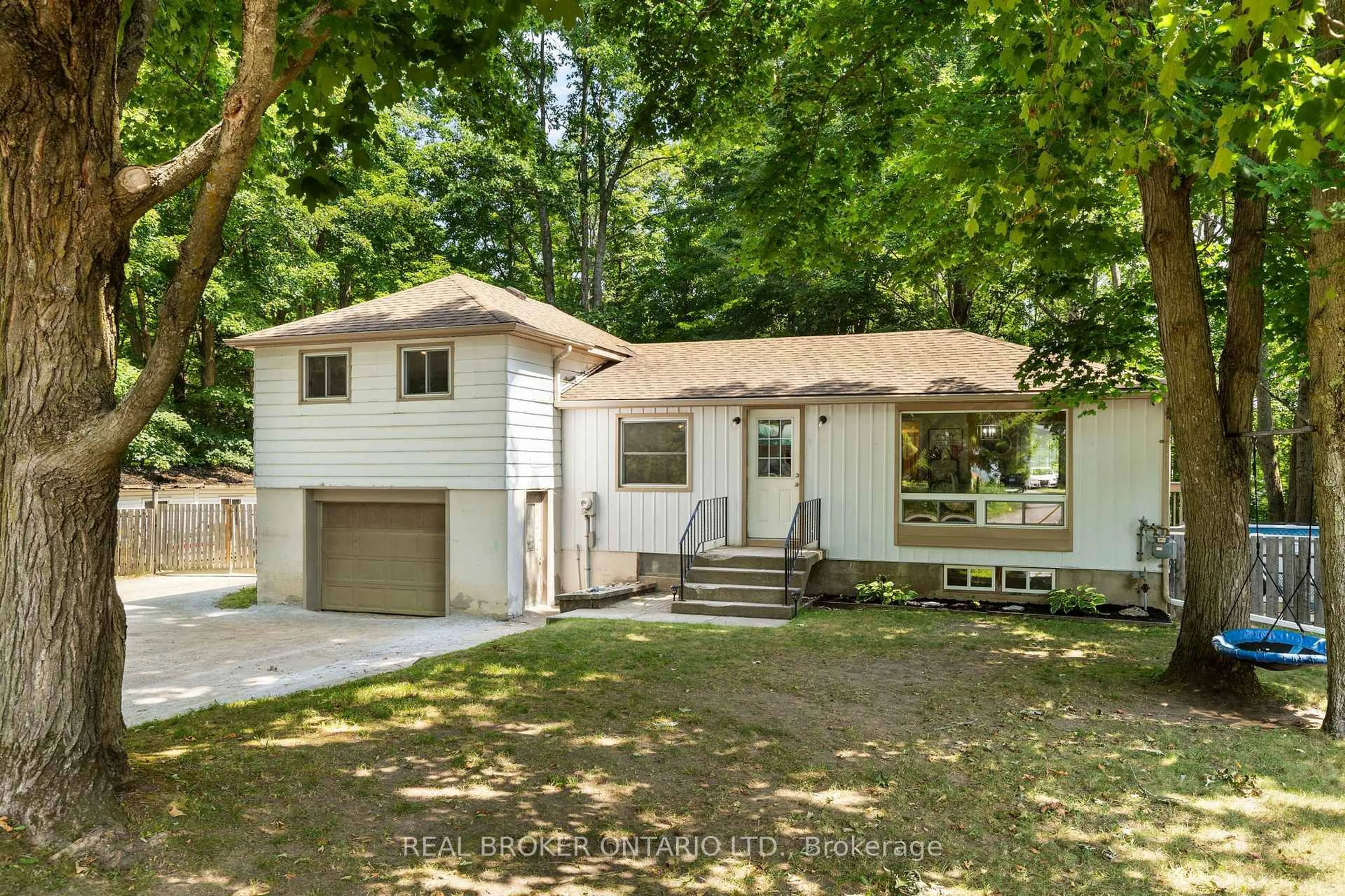 Home with vinyl exterior material, street for 4067 Wainman Line, Severn Ontario L3V 7C3
