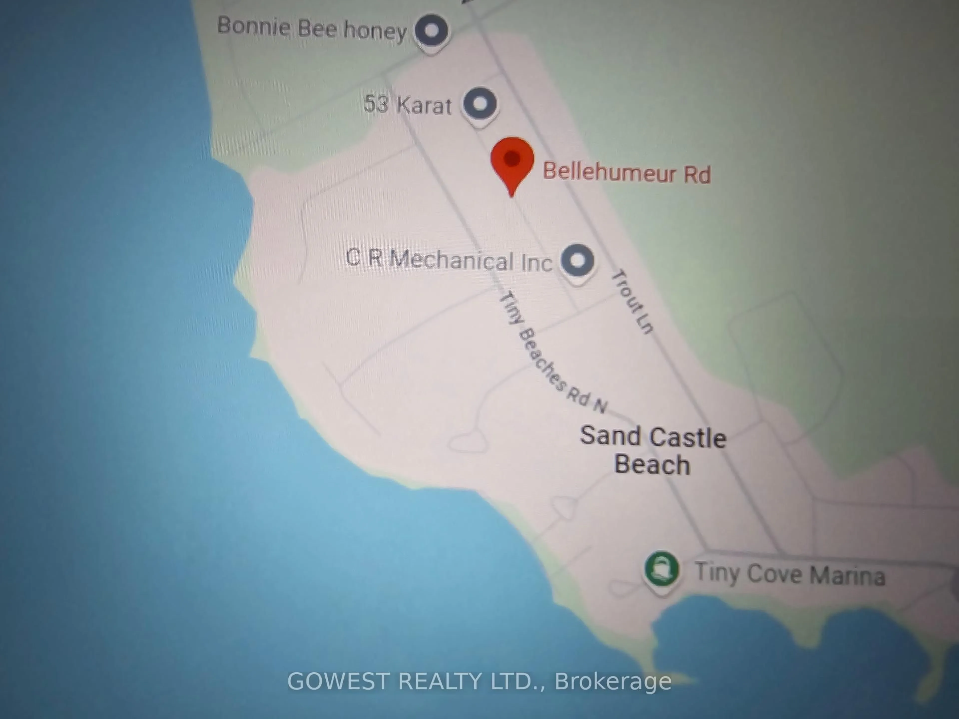 Picture of a map for 53 Bellehumeur Rd, Tiny Ontario L9M 0J1