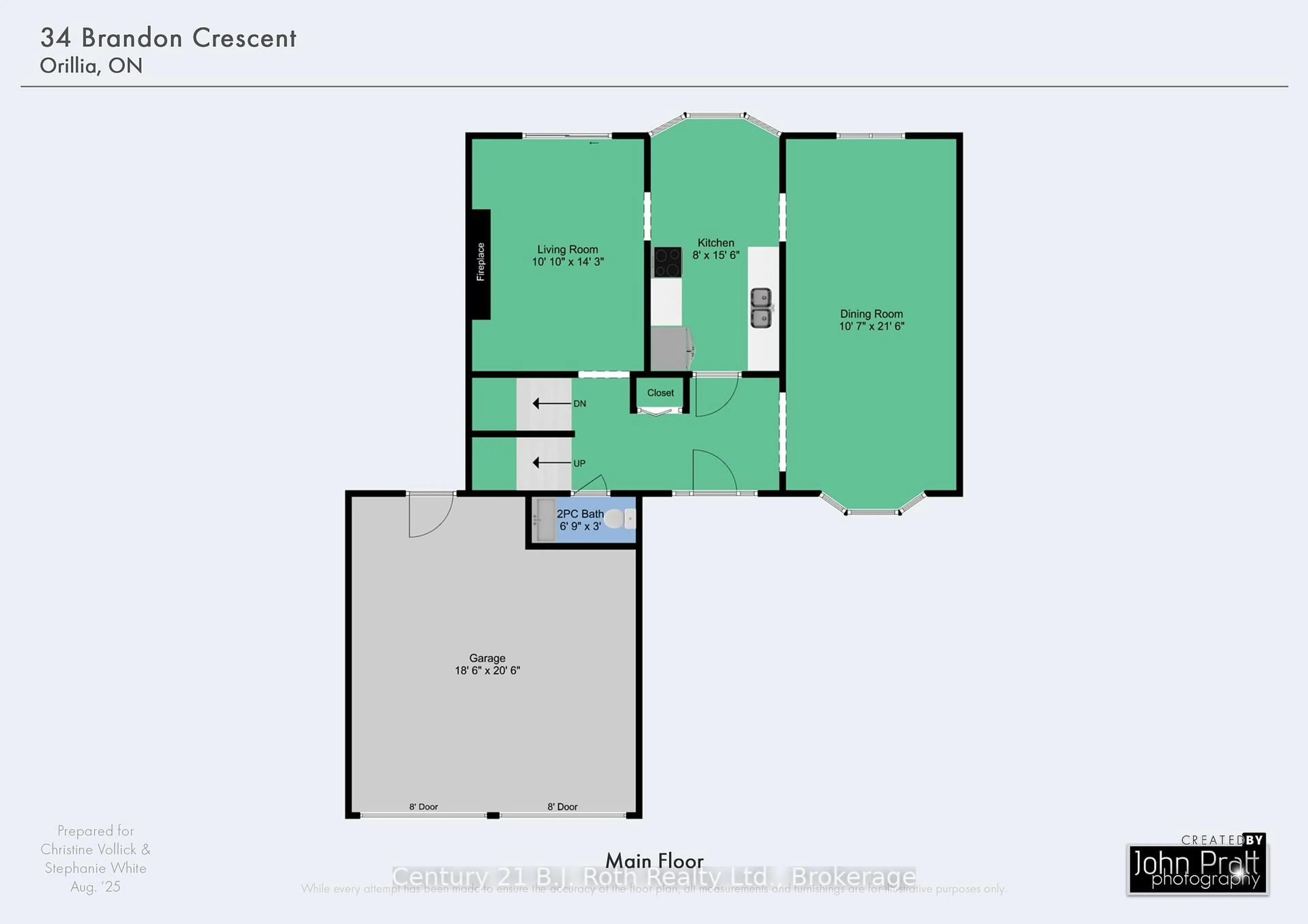 Floor plan for 34 Brandon Cres, Orillia Ontario L3V 7P6