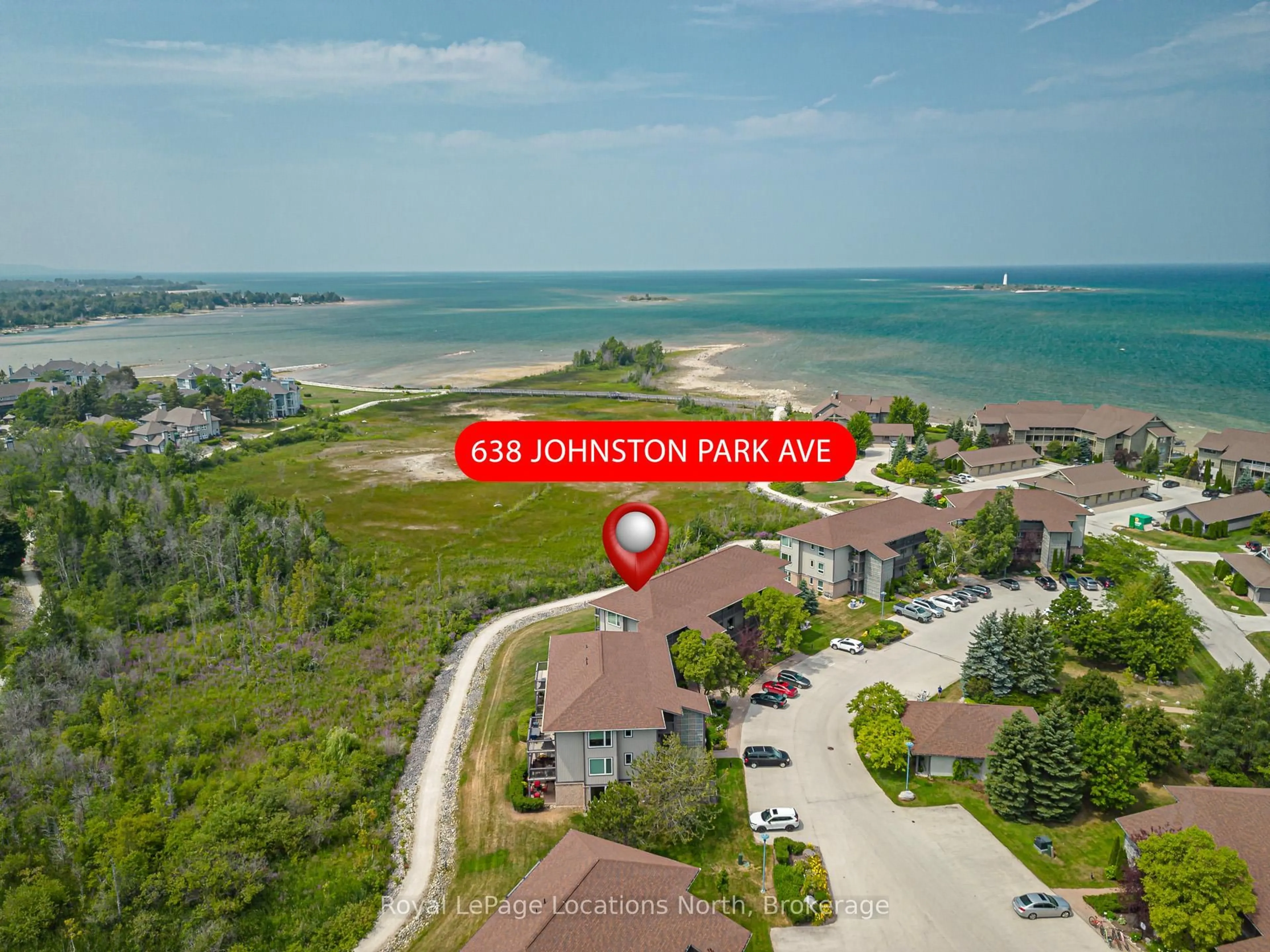A pic from outside/outdoor area/front of a property/back of a property/a pic from drone, water/lake/river/ocean view for 638 Johnston Park Ave, Collingwood Ontario L9Y 5C7