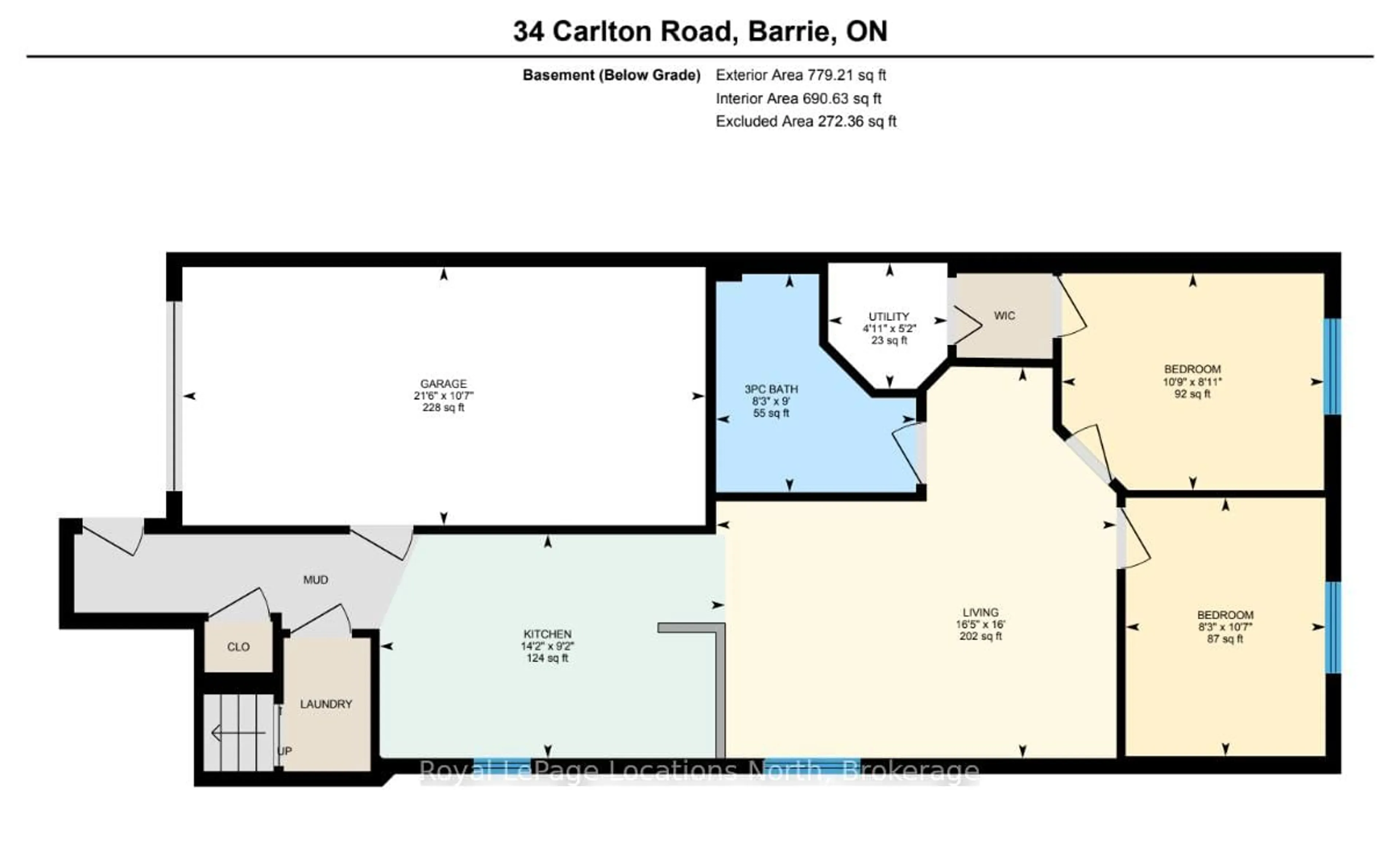 Floor plan for 34 CARLTON Rd, Barrie Ontario L4M 5J6