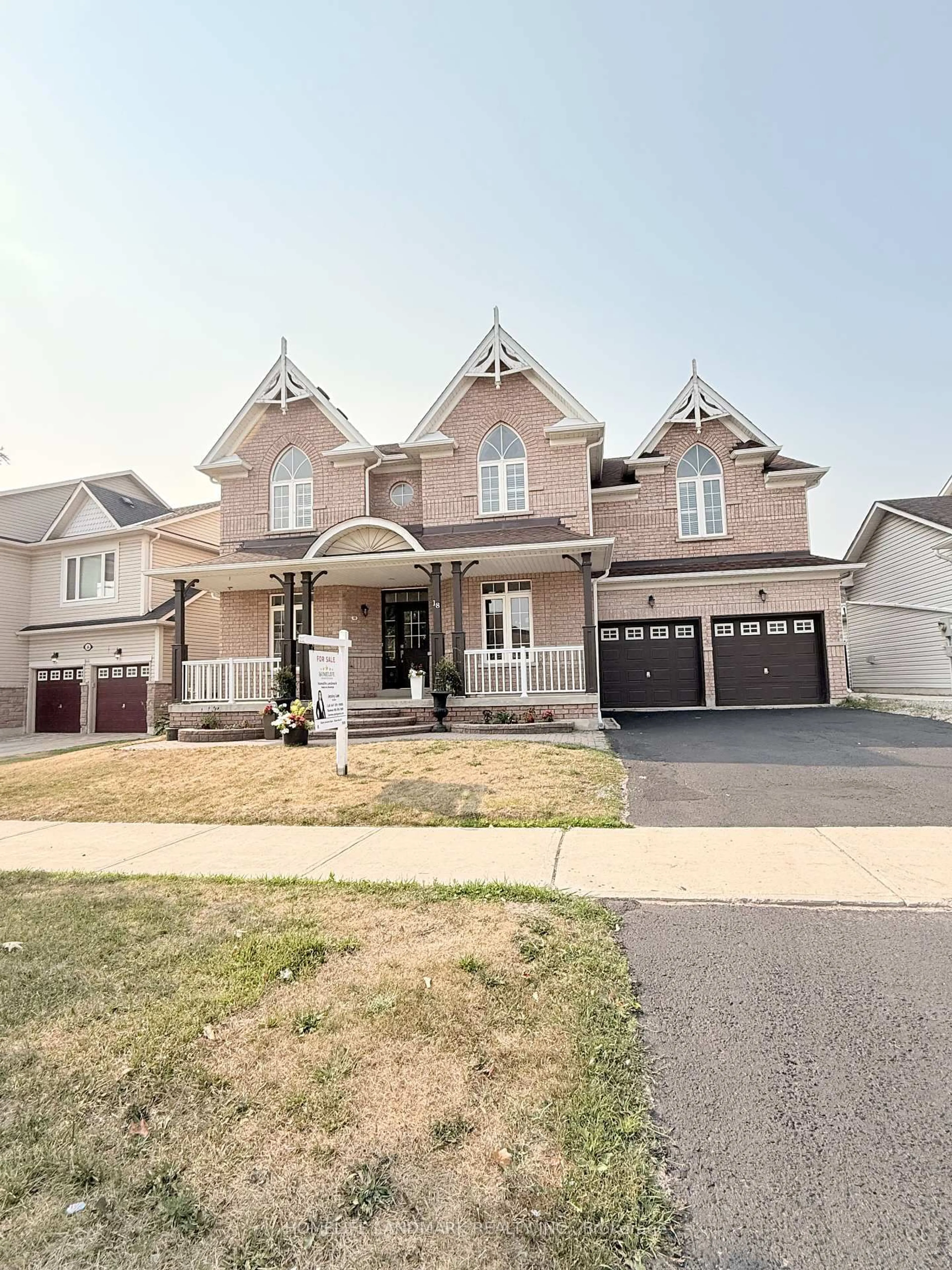 Home with brick exterior material, street for 18 The Queensway, Barrie Ontario L4M 7H6