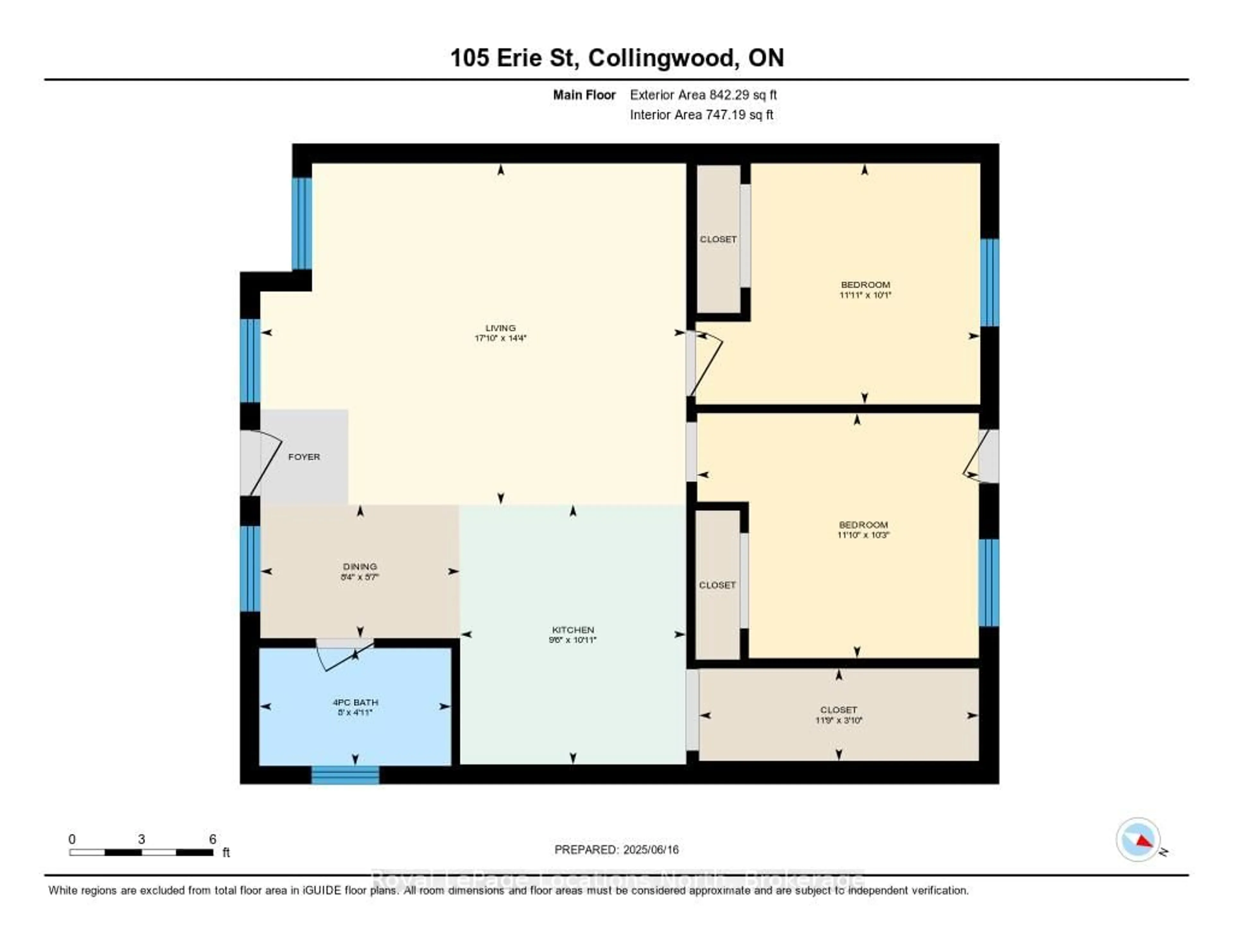 Floor plan for 113 Erie St, Collingwood Ontario L9Y 1P5