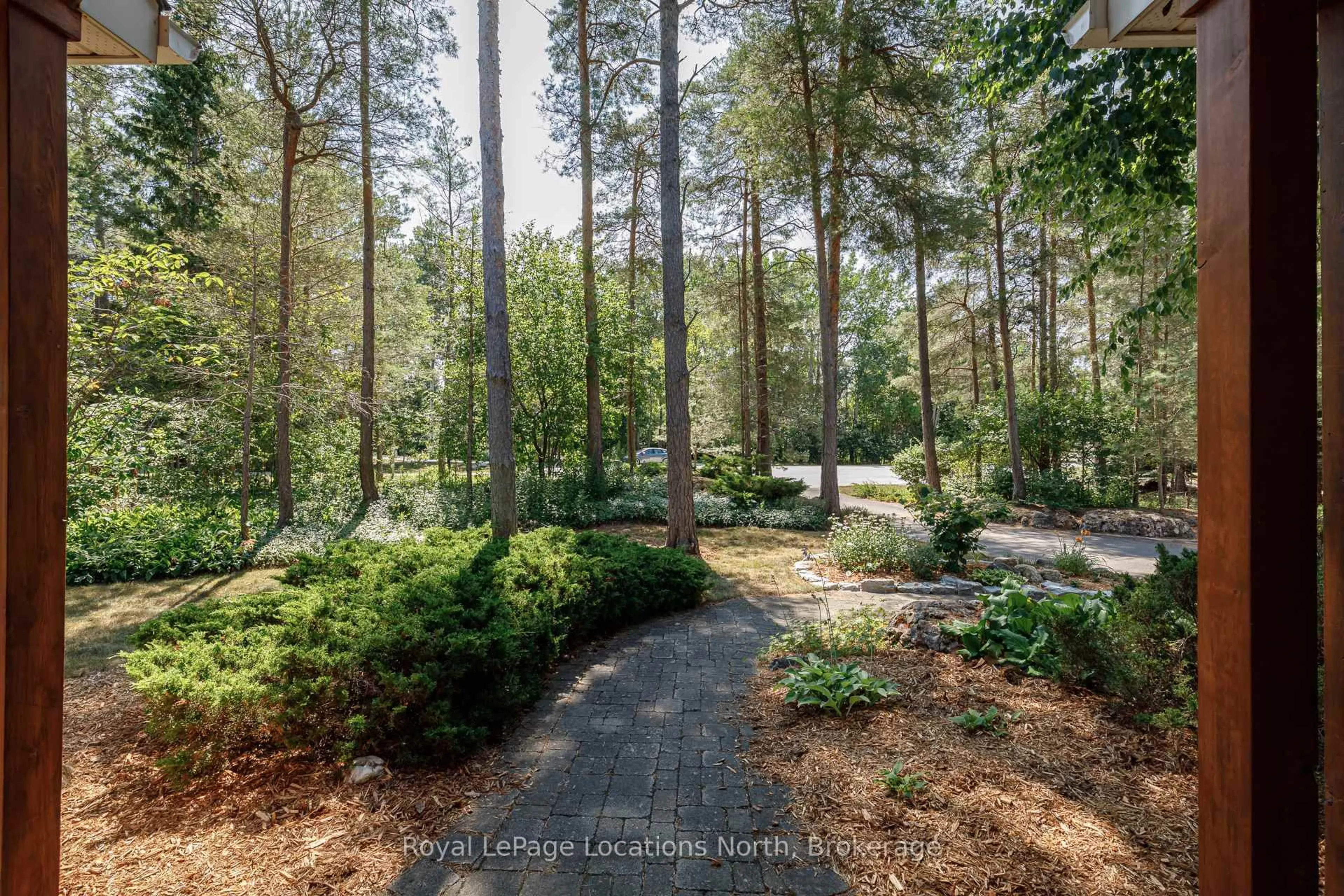 A pic from outside/outdoor area/front of a property/back of a property/a pic from drone, forest/trees view for 6 Alpine Crt, Collingwood Ontario L9Y 4W7