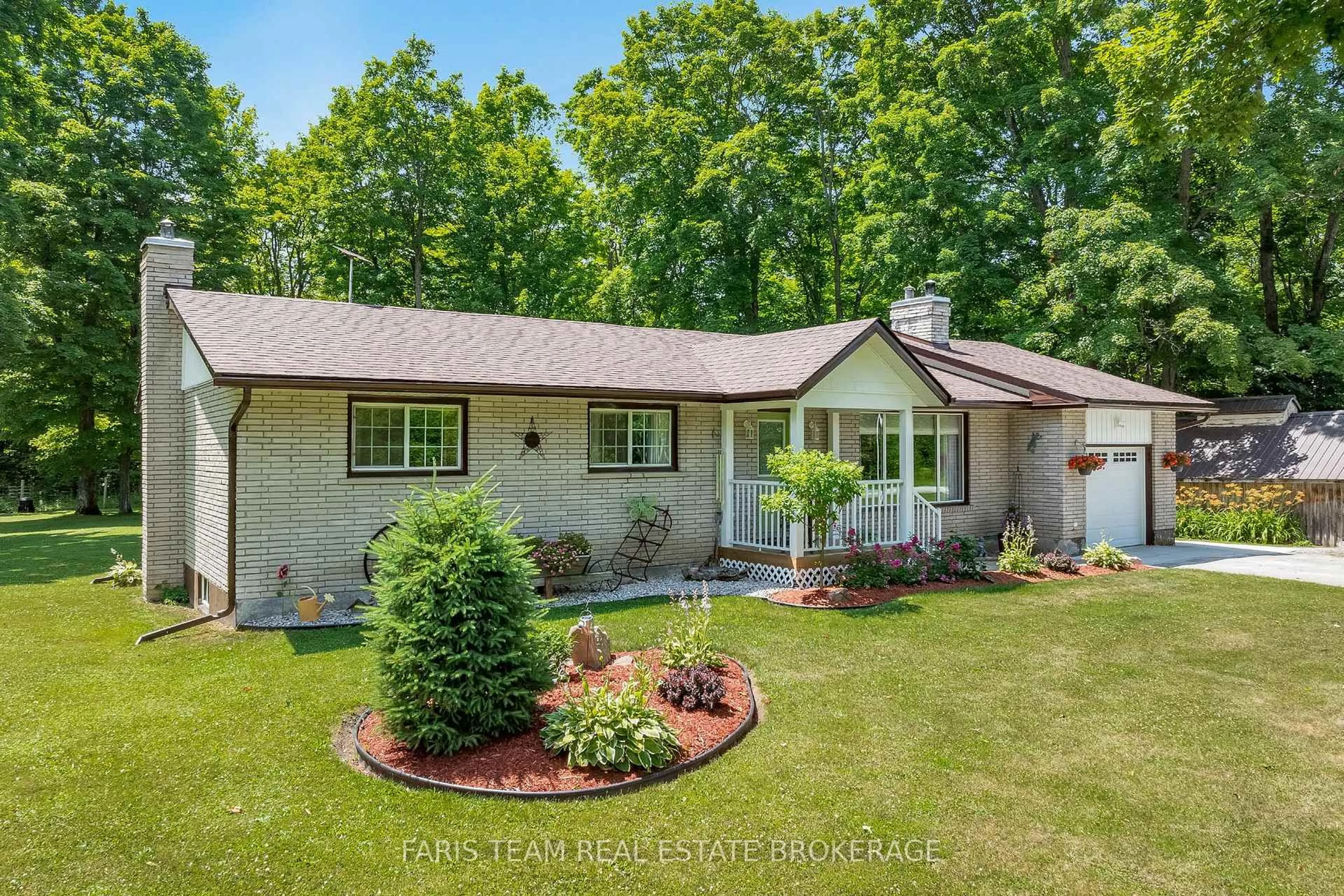 A pic from outside/outdoor area/front of a property/back of a property/a pic from drone, water/lake/river/ocean view for 1980 Balkwill Line, Severn Ontario L0K 1E0