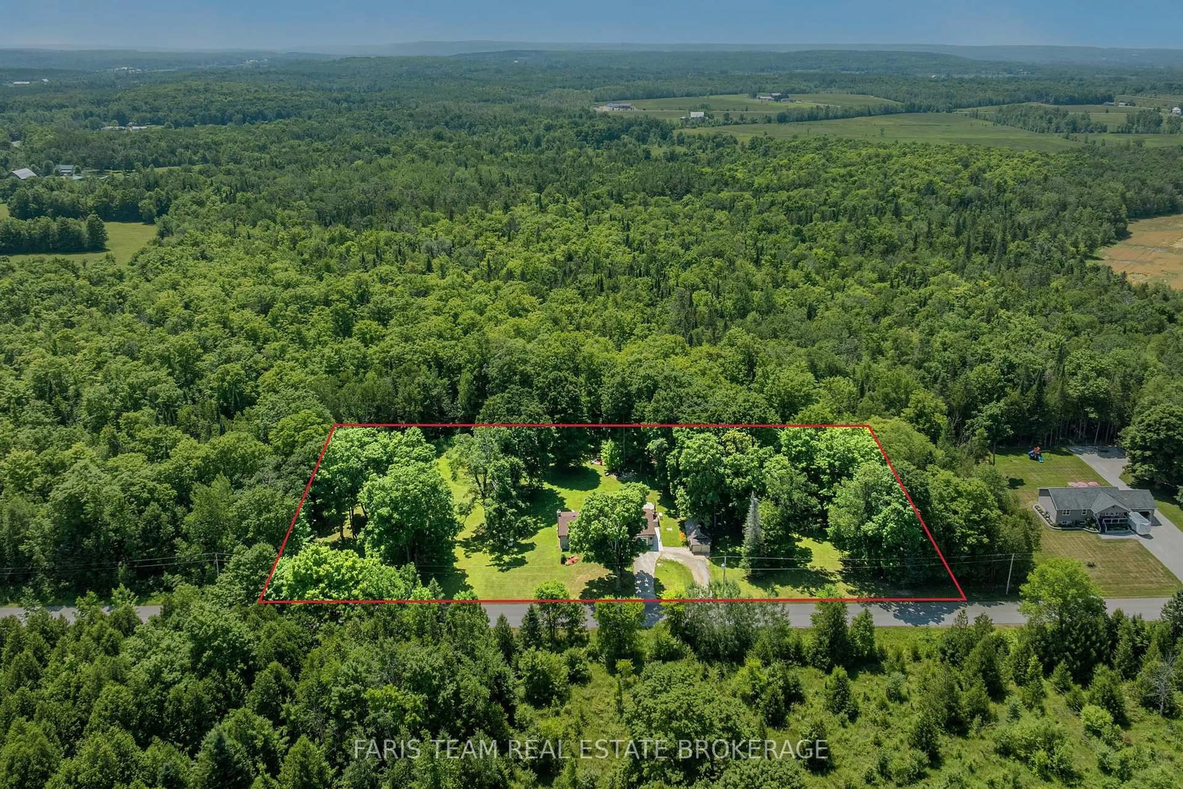 A pic from outside/outdoor area/front of a property/back of a property/a pic from drone, forest/trees view for 1980 Balkwill Line, Severn Ontario L0K 1E0