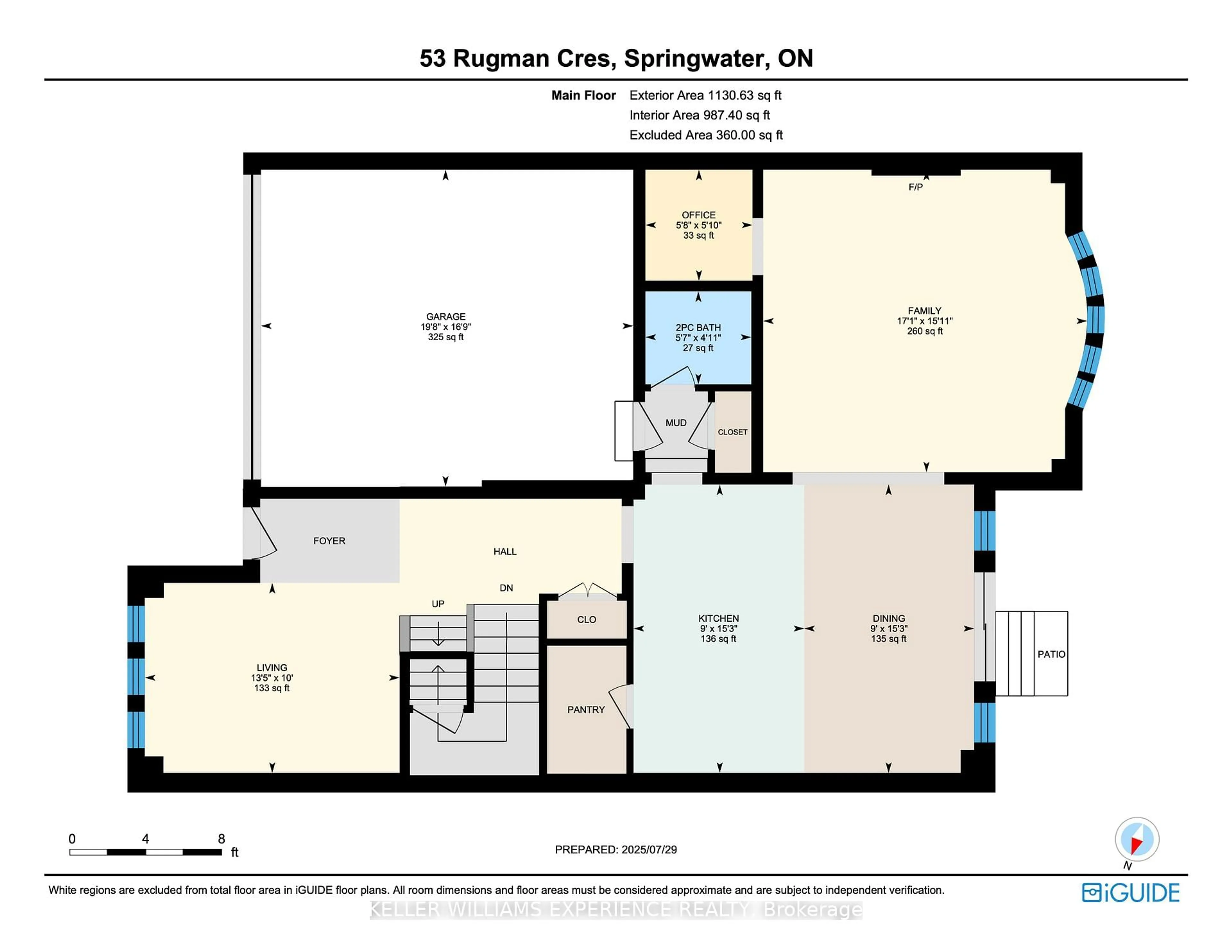 Floor plan for 53 Rugman Cres, Springwater Ontario L9X 2A4
