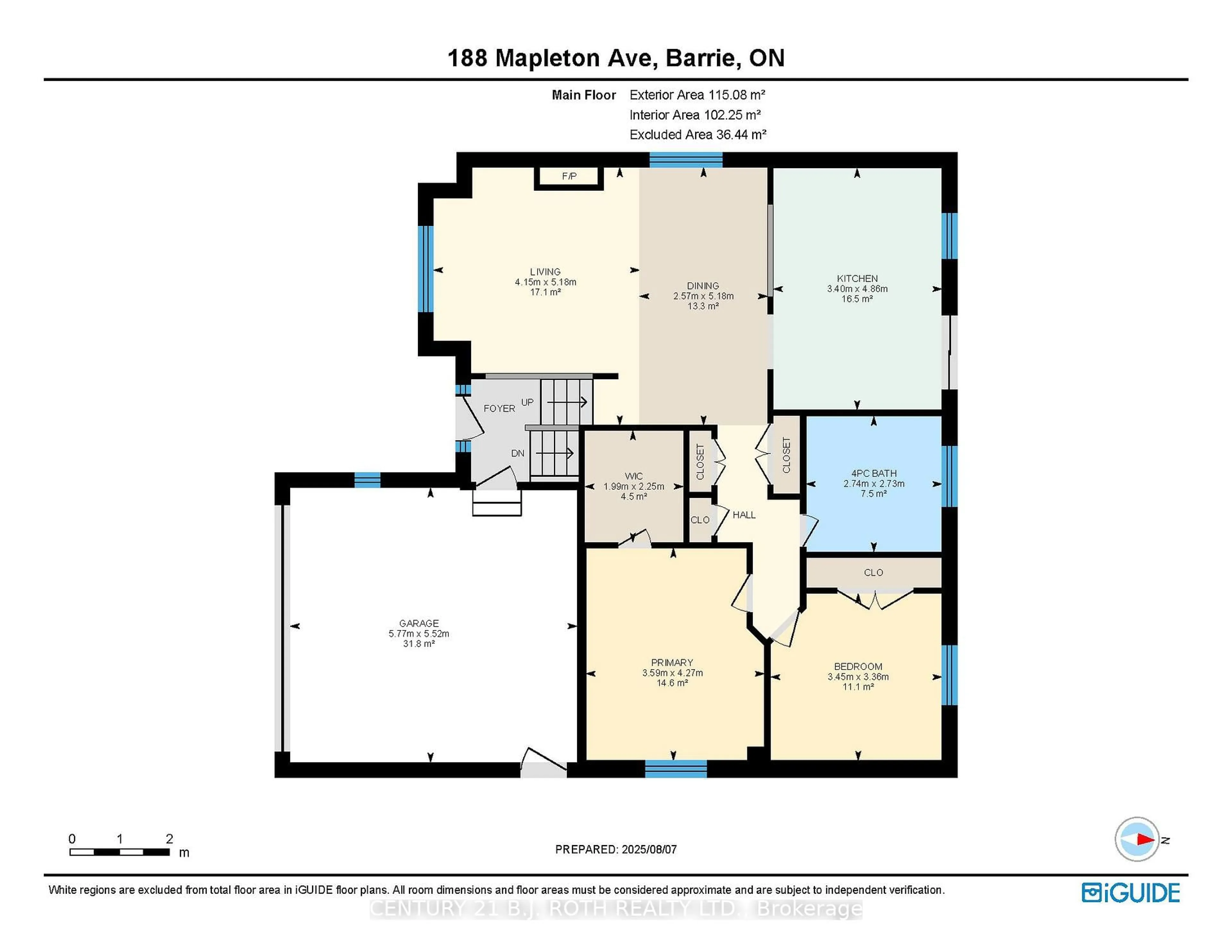 Floor plan for 188 Mapleton Ave, Barrie Ontario L4N 8T6
