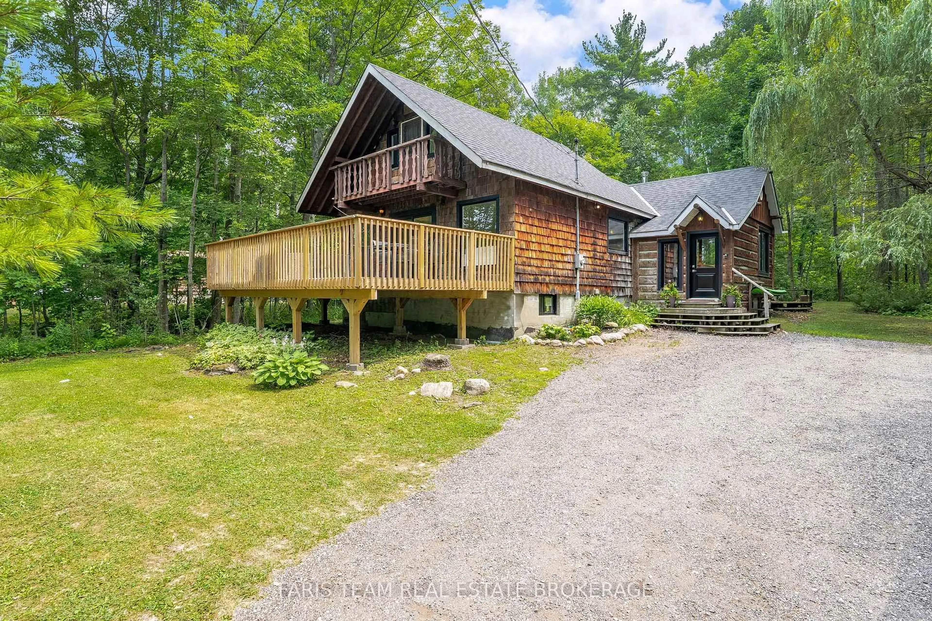 A pic from outside/outdoor area/front of a property/back of a property/a pic from drone, water/lake/river/ocean view for 457 Silver Birch Dr, Tiny Ontario L9M 0M5