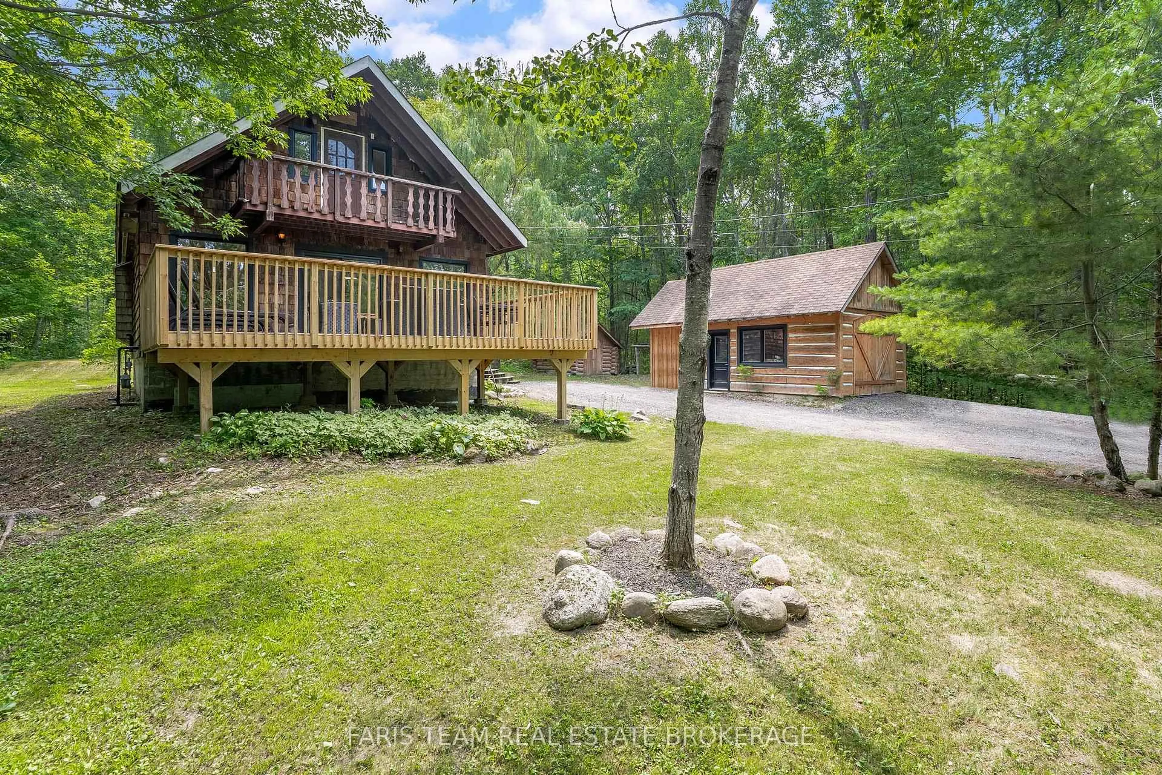 A pic from outside/outdoor area/front of a property/back of a property/a pic from drone, forest/trees view for 457 Silver Birch Dr, Tiny Ontario L9M 0M5