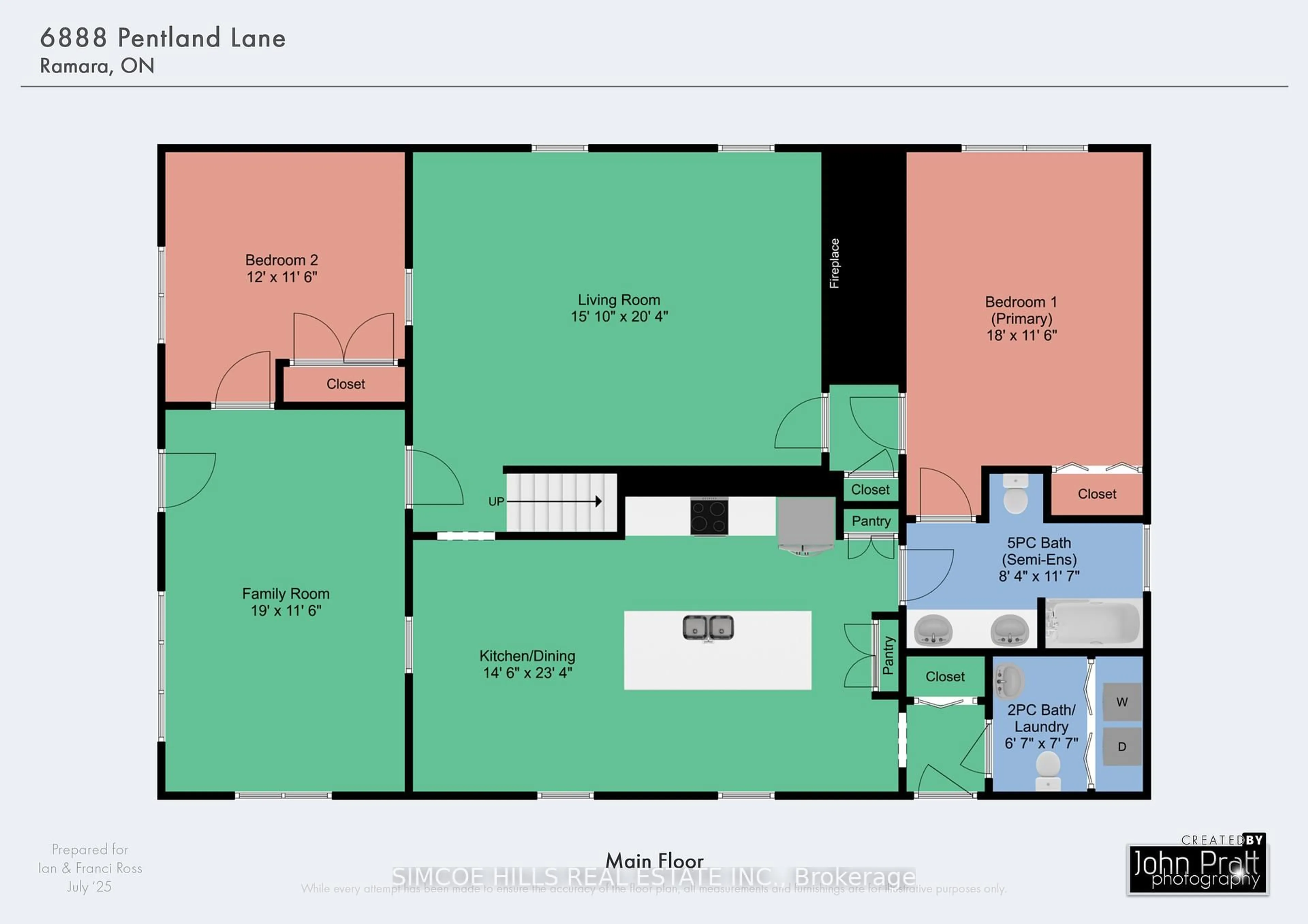 Floor plan for 6888 Pentland Lane, Ramara Ontario L0K 2B0