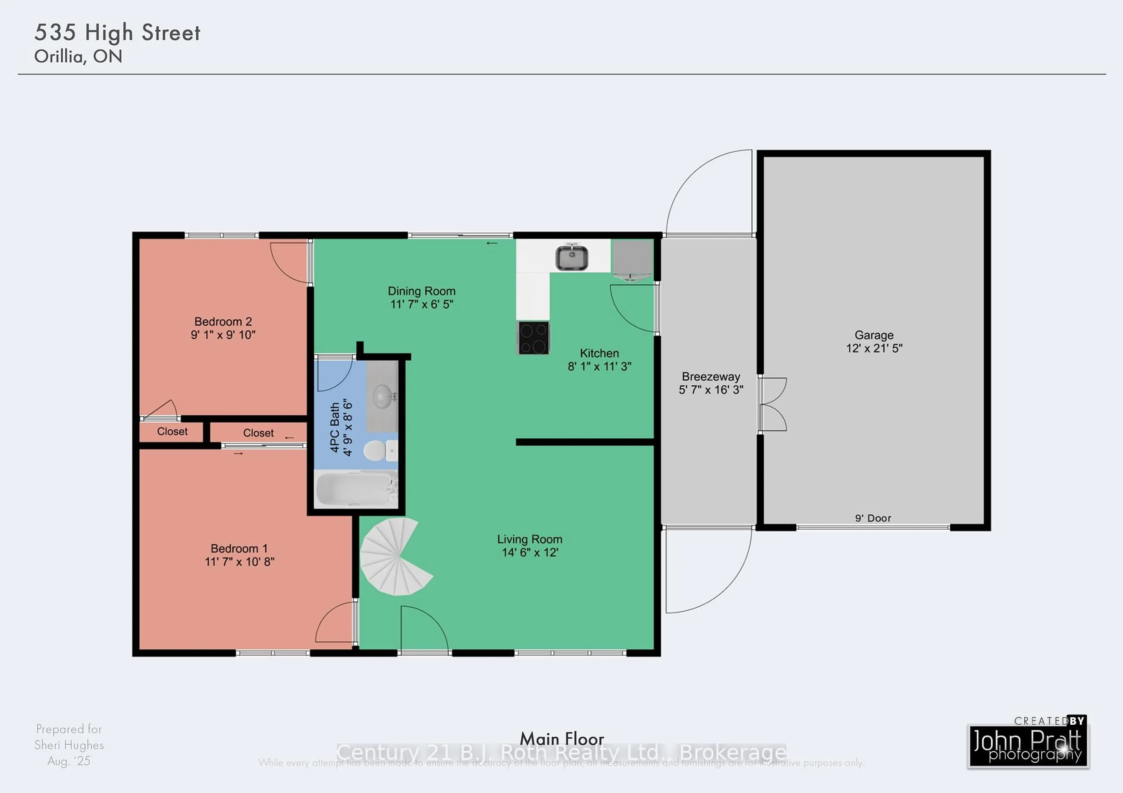 Floor plan for 535 High St, Orillia Ontario L3V 4X9