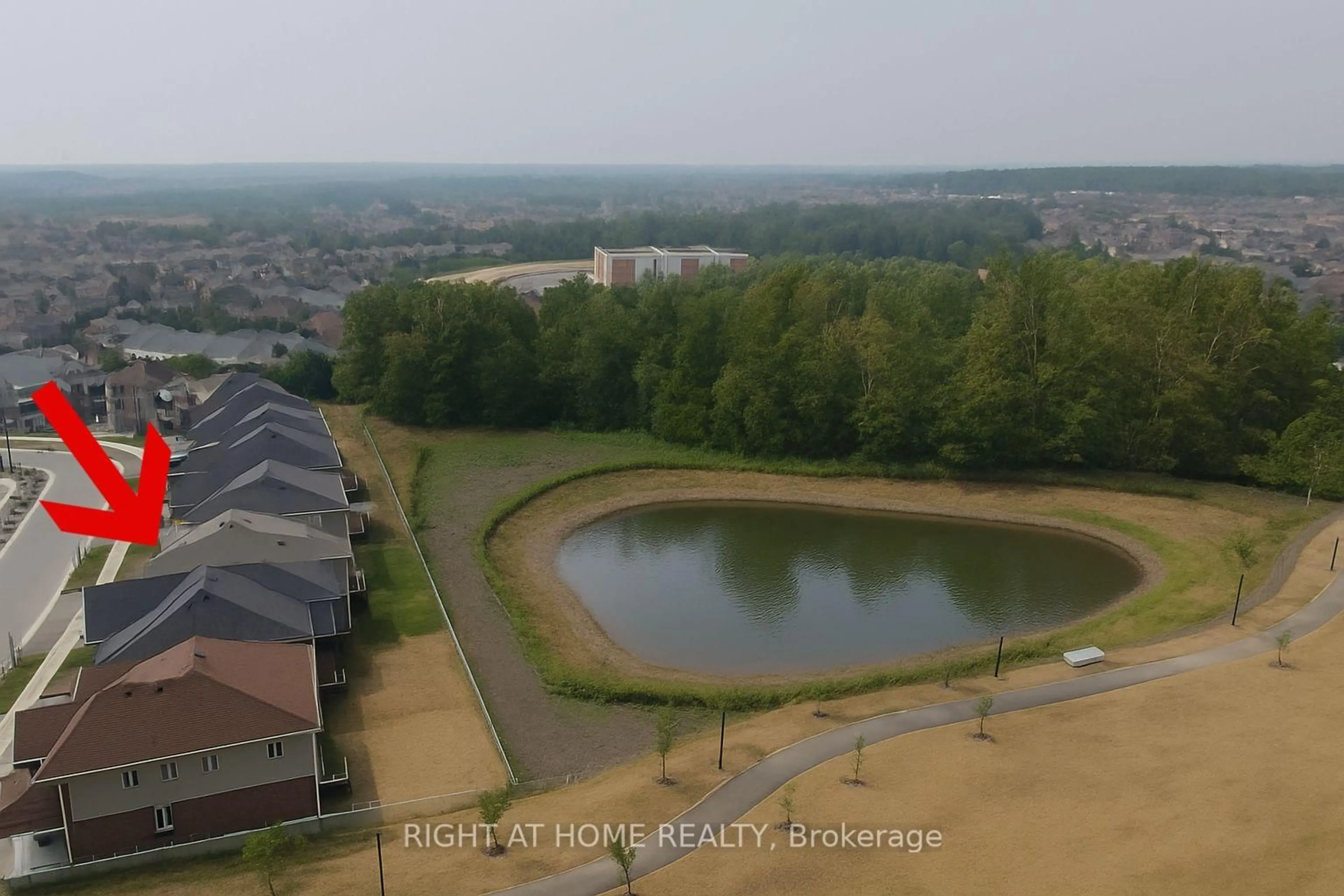 A pic from outside/outdoor area/front of a property/back of a property/a pic from drone, water/lake/river/ocean view for 101 Nottingham Rd, Barrie Ontario L9J 0L3