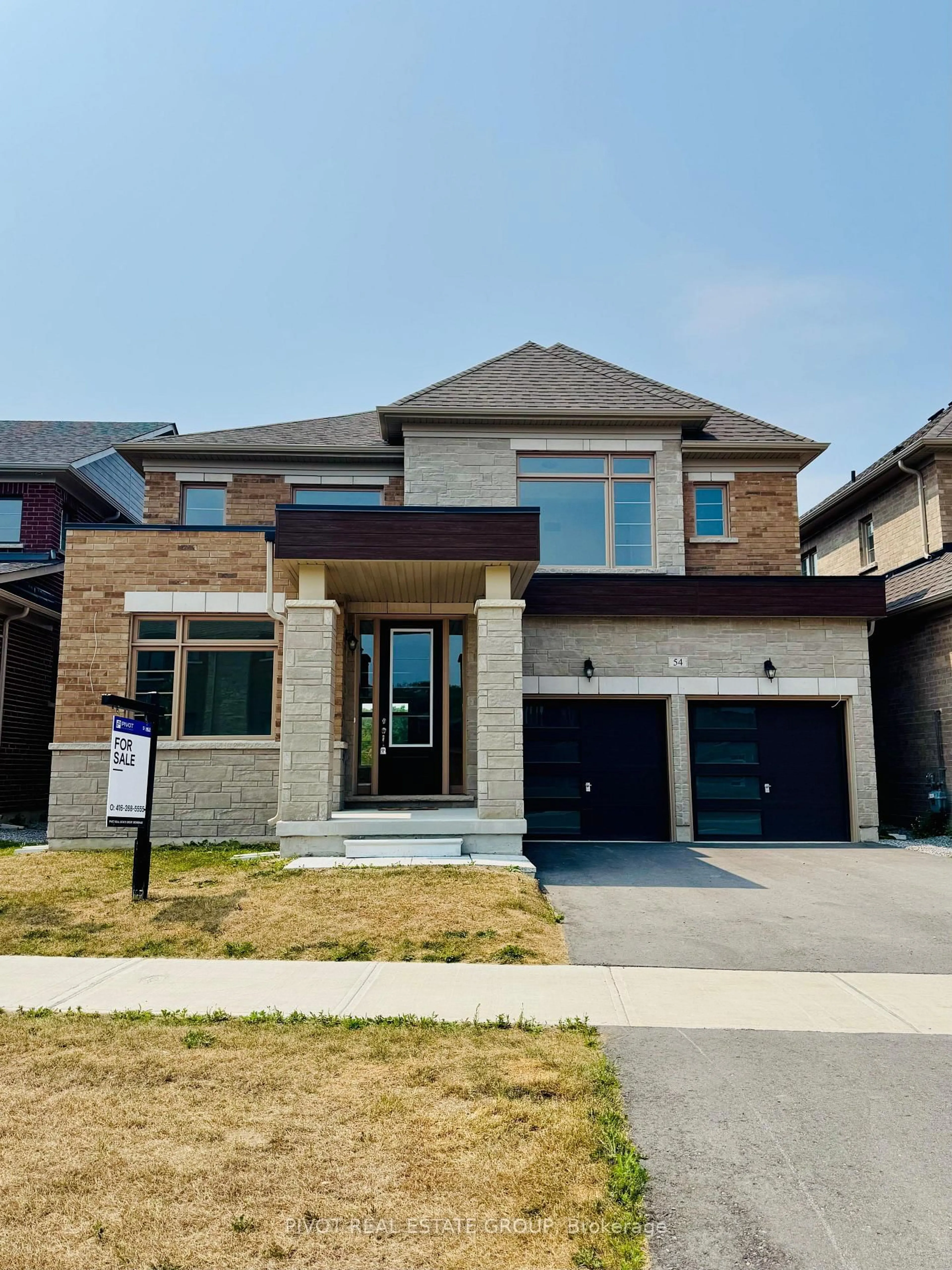 Home with brick exterior material, street for 54 Calypso Rd, Springwater Ontario L9X 2C7