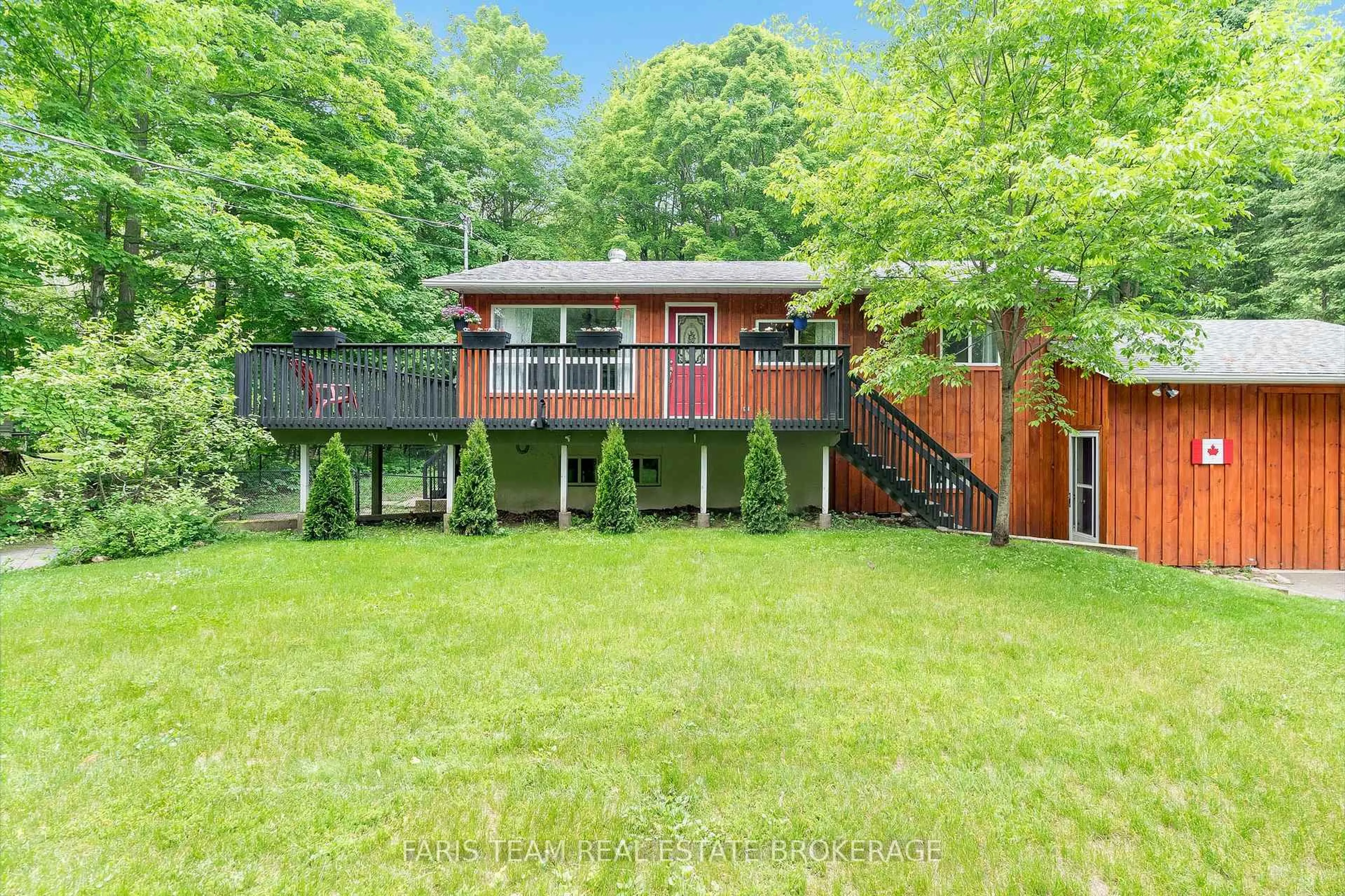 A pic from outside/outdoor area/front of a property/back of a property/a pic from drone, water/lake/river/ocean view for 1474 Champlain Rd, Tiny Ontario L9M 0C1