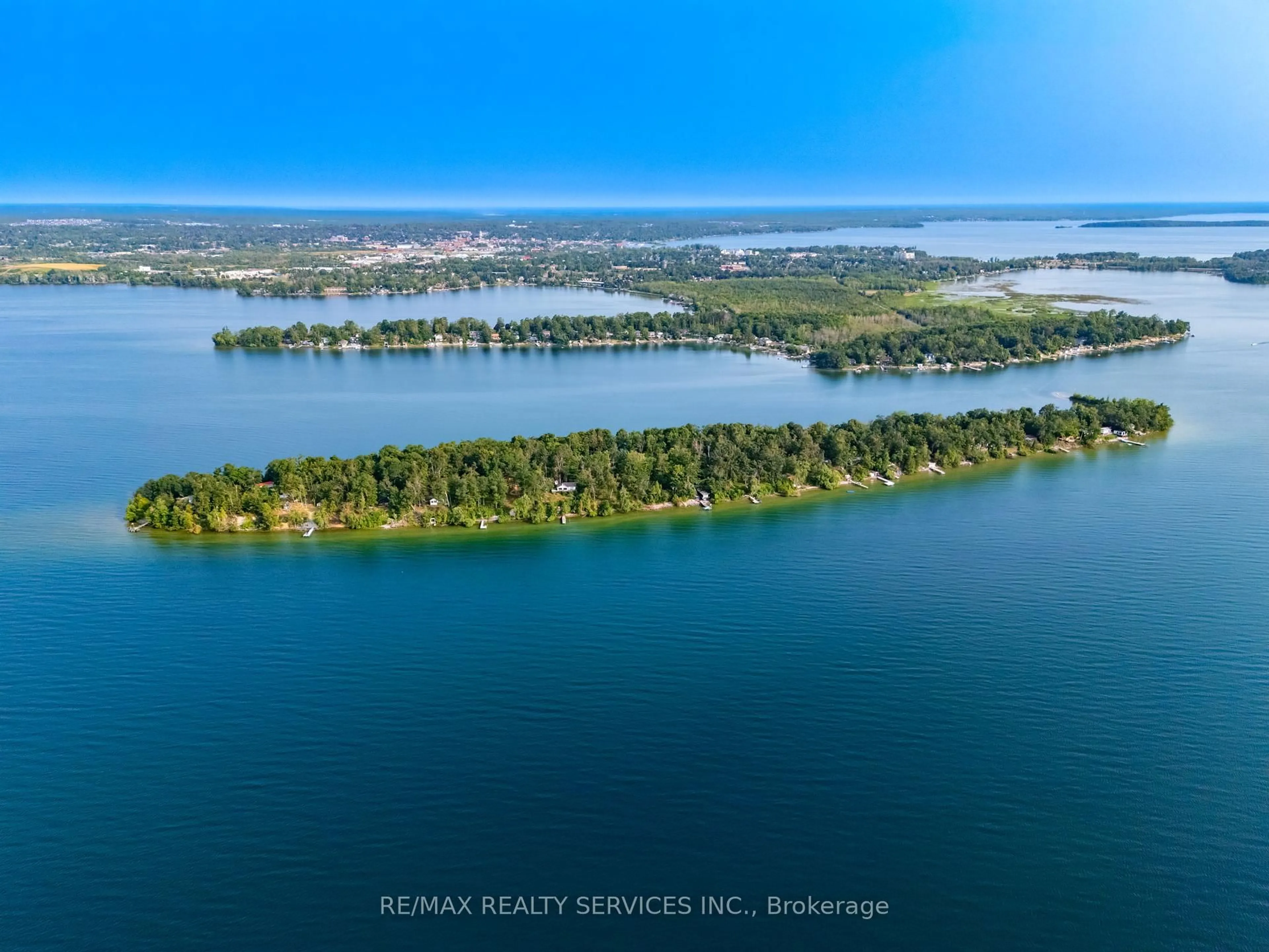 A pic from outside/outdoor area/front of a property/back of a property/a pic from drone, water/lake/river/ocean view for 103 Ivy Lane, Orillia Ontario L3V 6H1