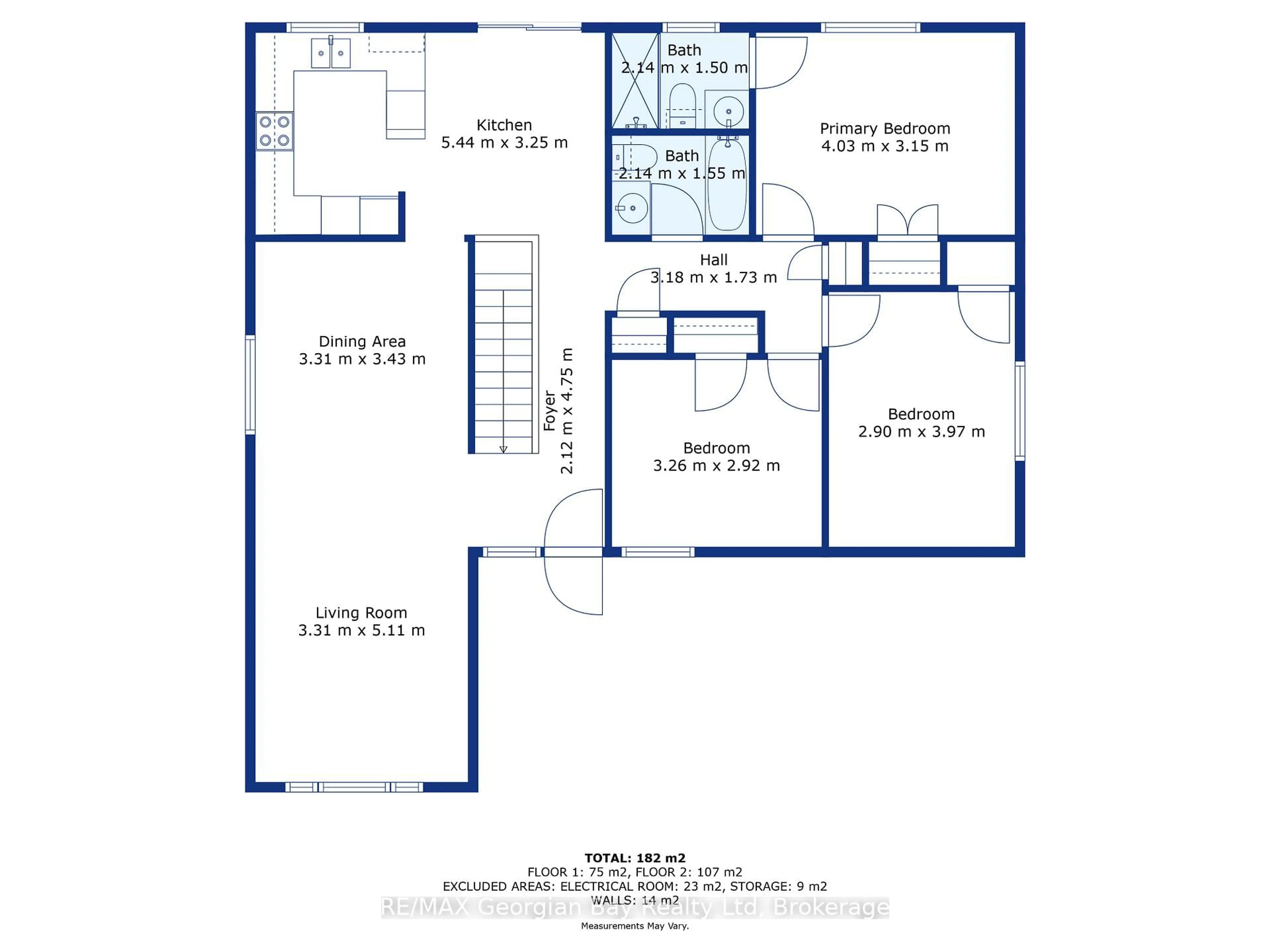 Floor plan for 1057 Dina Cres, Midland Ontario L4R 5C6
