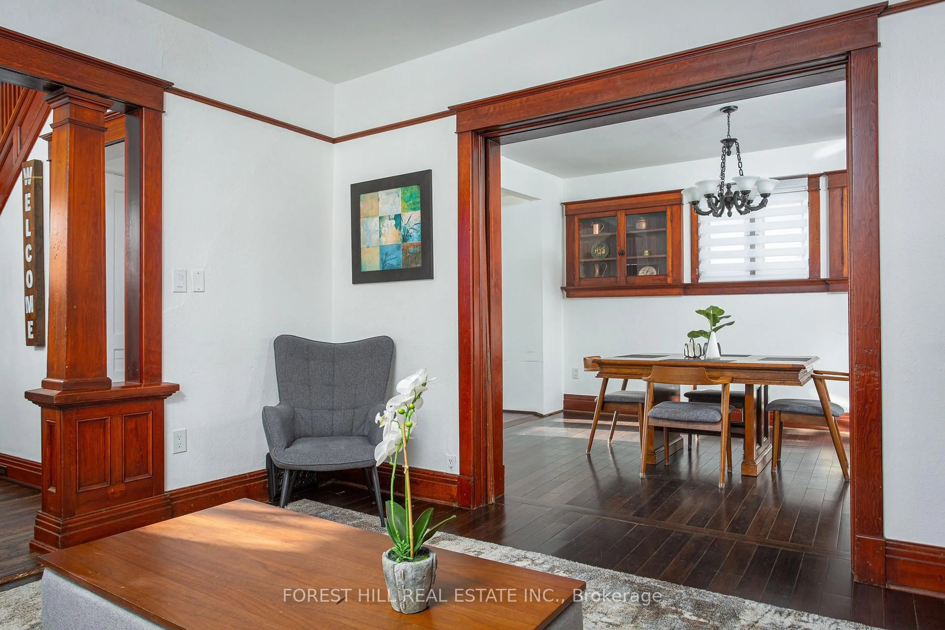 Dining room, wood/laminate floor for 24 Penetang St, Barrie Ontario L4M 1V6