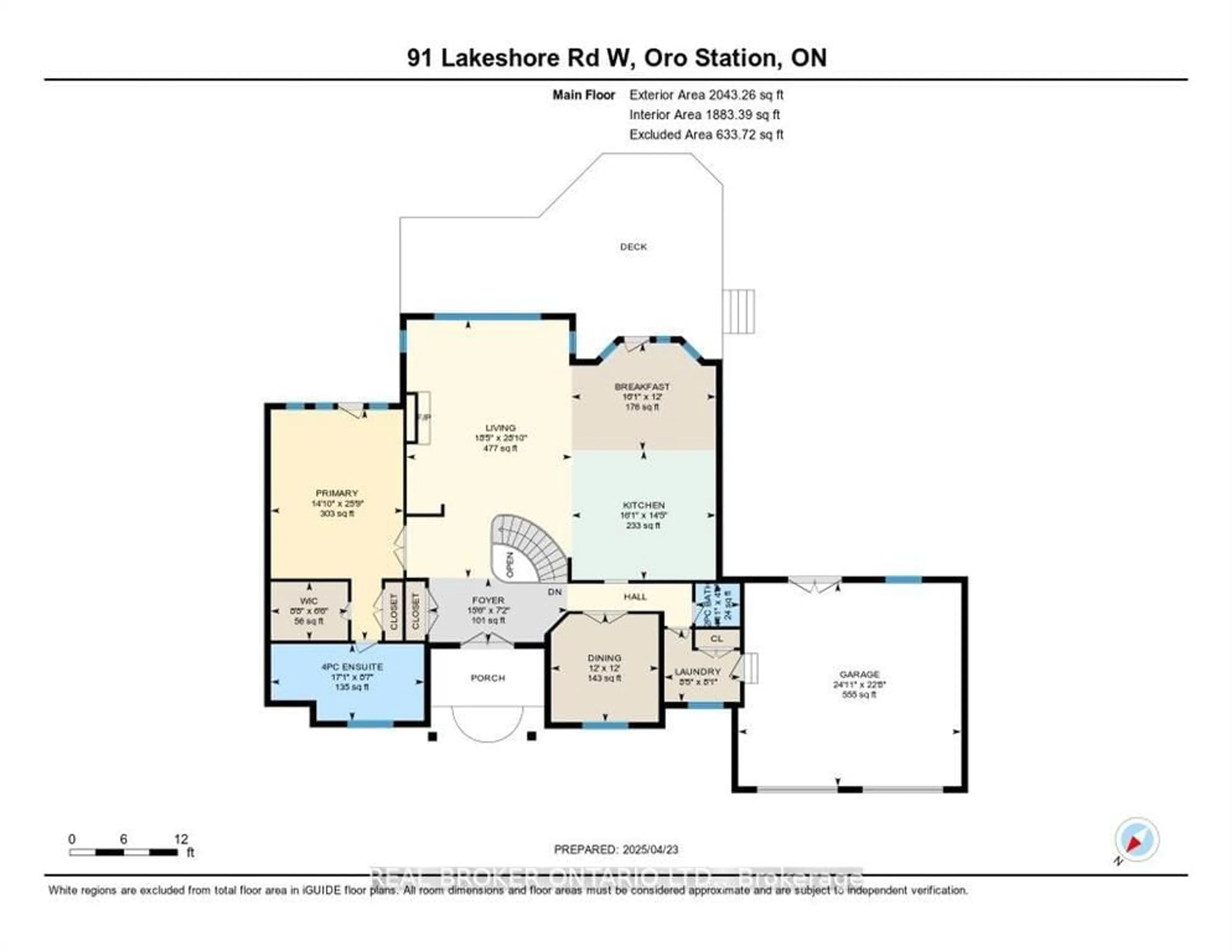 Floor plan for 91 Lakeshore Rd, Oro-Medonte Ontario L0L 2E0