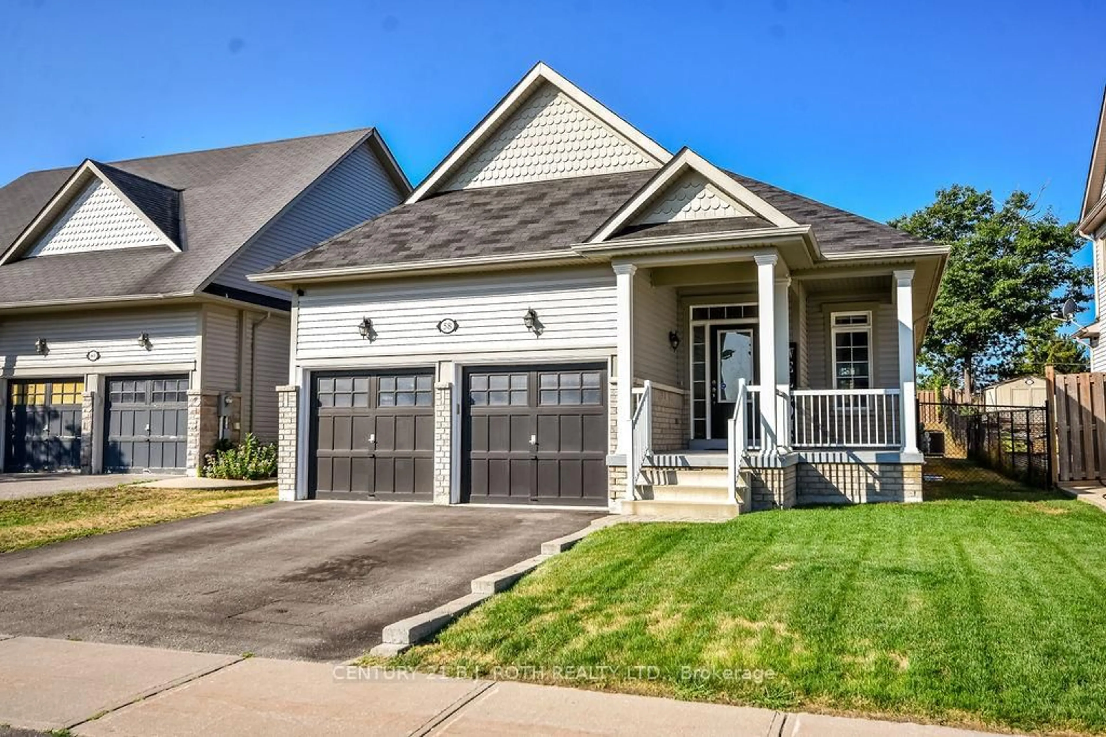 Home with vinyl exterior material, street for 58 CHRISTY Dr, Wasaga Beach Ontario L9Z 0E5