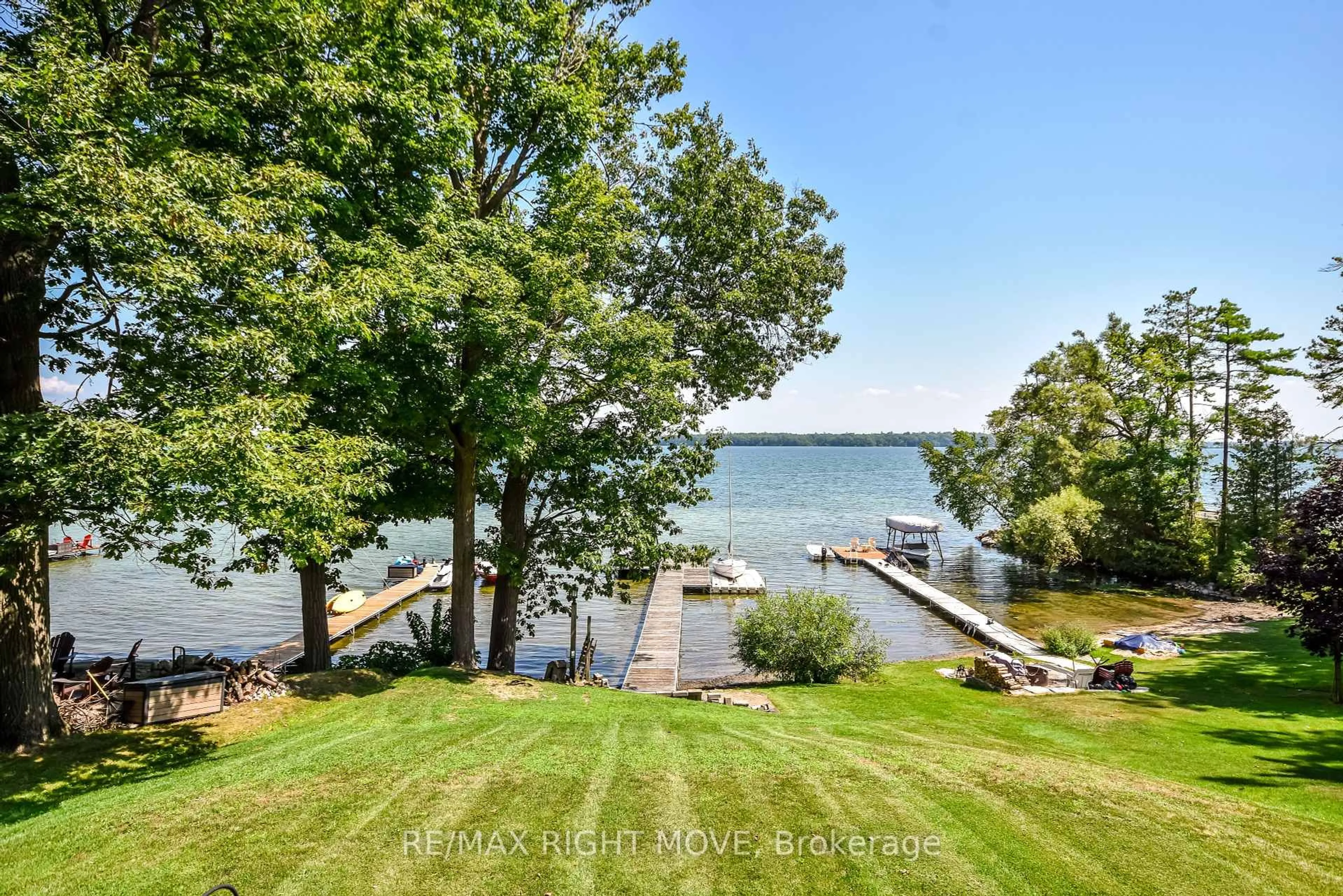 A pic from outside/outdoor area/front of a property/back of a property/a pic from drone, water/lake/river/ocean view for 1756 Bay Park Rd, Severn Ontario L3V 0V7