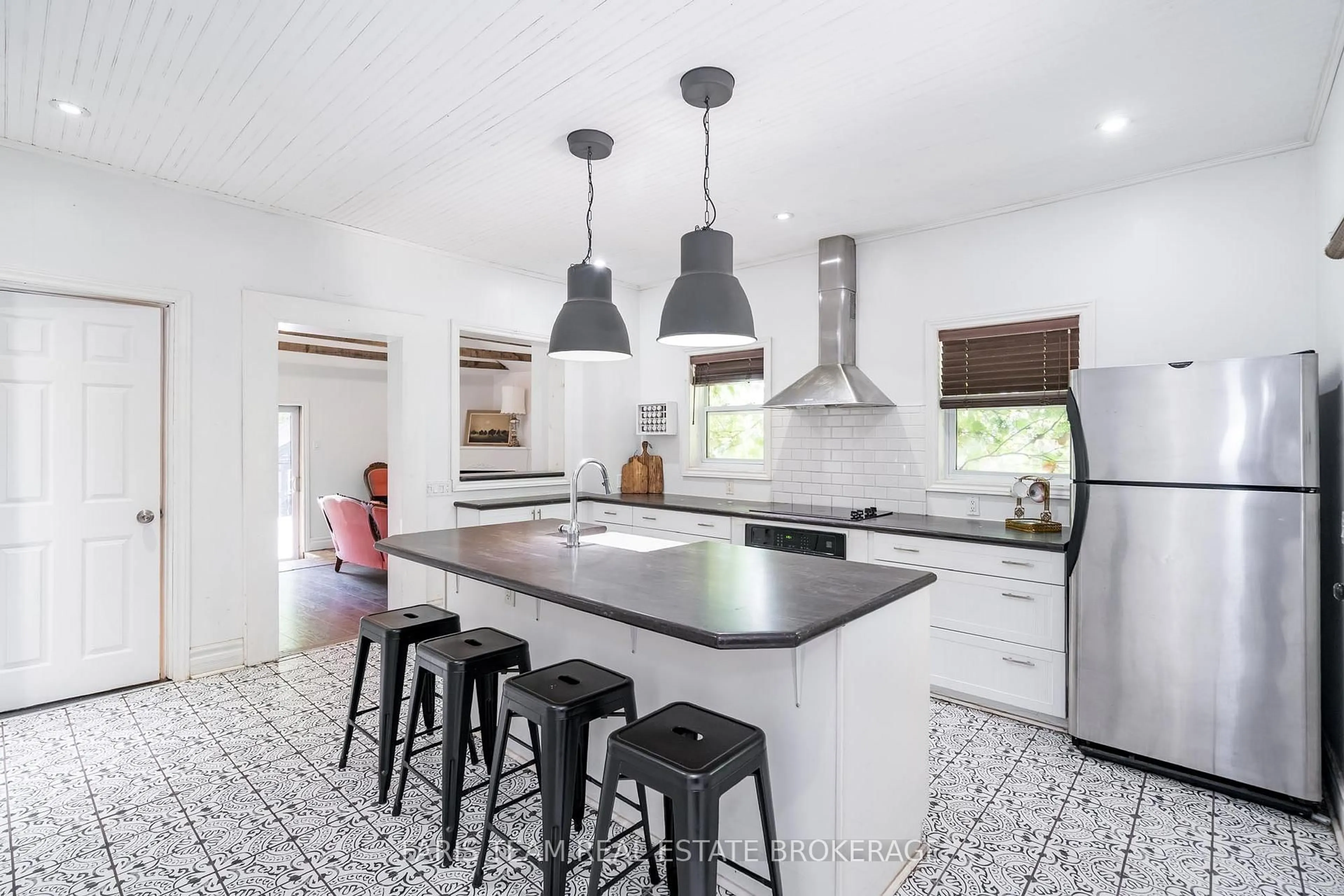 Contemporary kitchen, ceramic/tile floor for 369 Manly St, Midland Ontario L4R 3E2