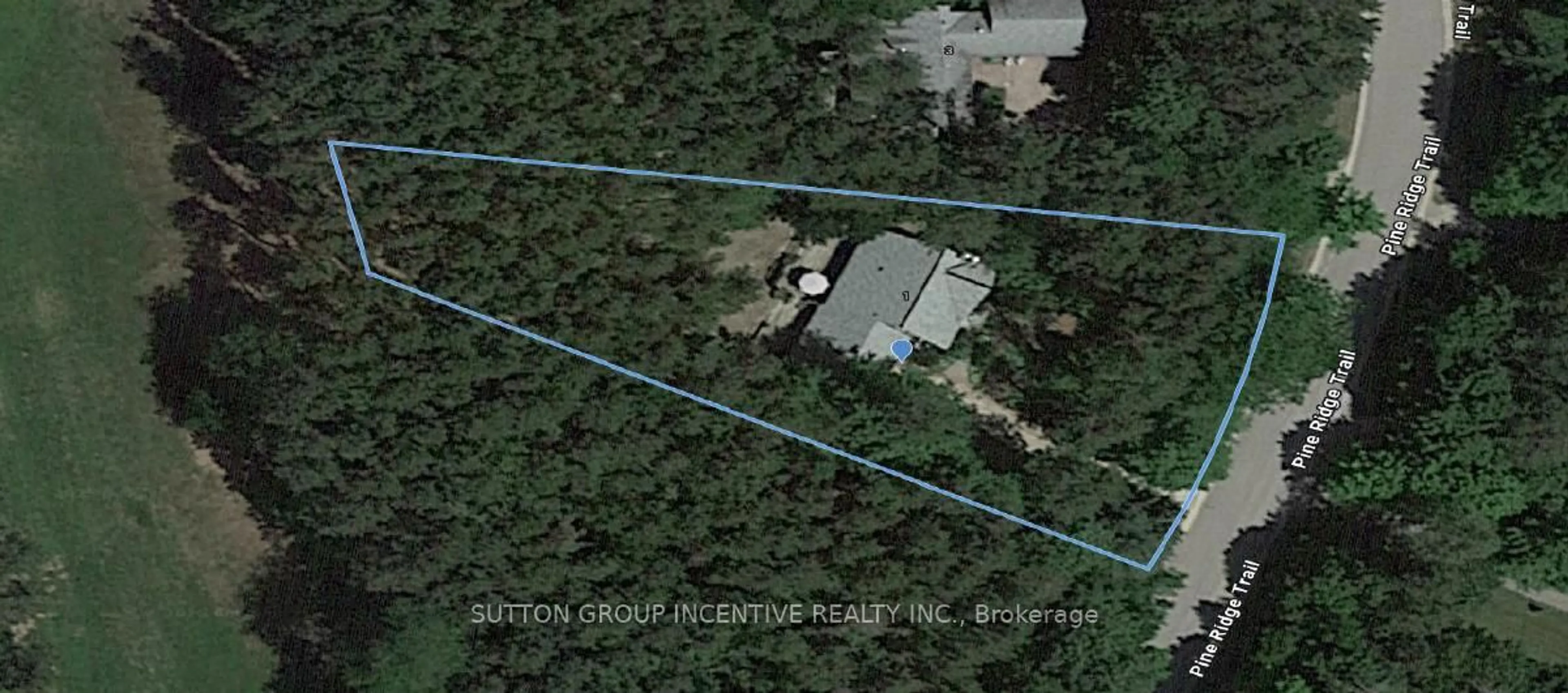 A pic from outside/outdoor area/front of a property/back of a property/a pic from drone, street for 1 Pine Ridge Tr, Oro-Medonte Ontario L4M 4Y8