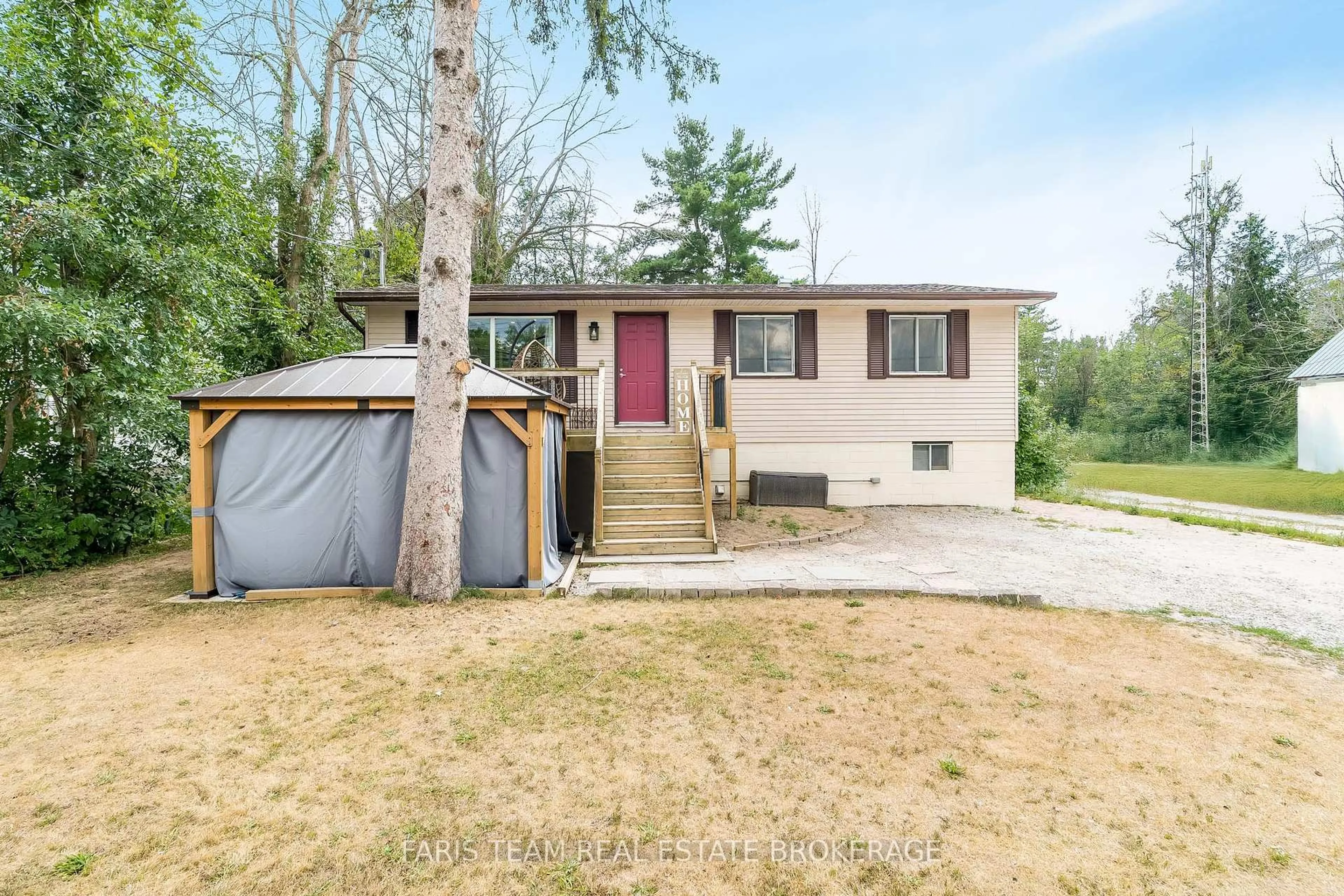 A pic from outside/outdoor area/front of a property/back of a property/a pic from drone, street for 8304 County Road 169, Severn Ontario L0K 2B0